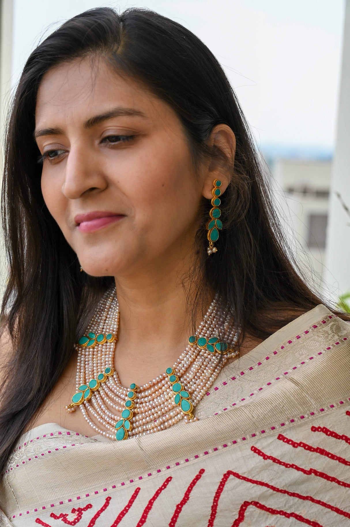 Very Exclusive Necklace made using 92.5 Silver and Freshwater Pearls