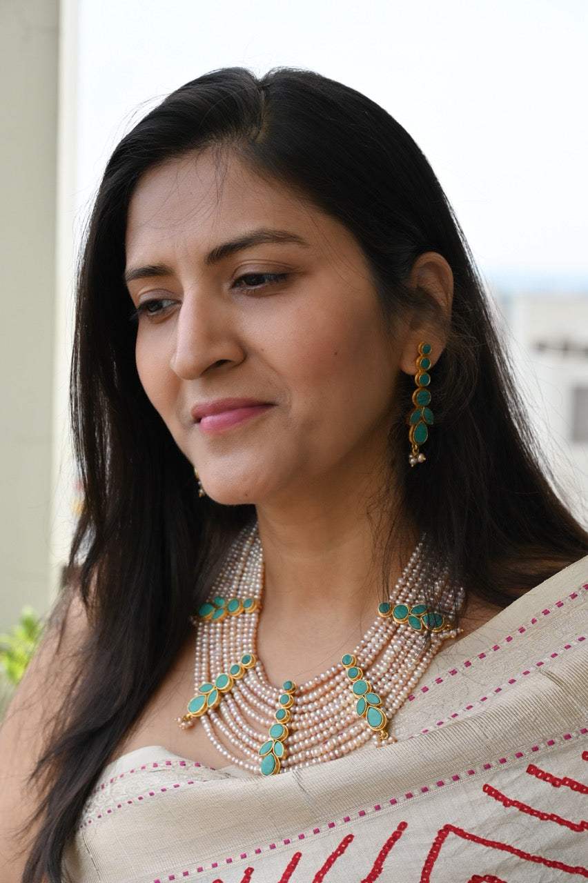 Very Exclusive Necklace made using 92.5 Silver and Freshwater Pearls