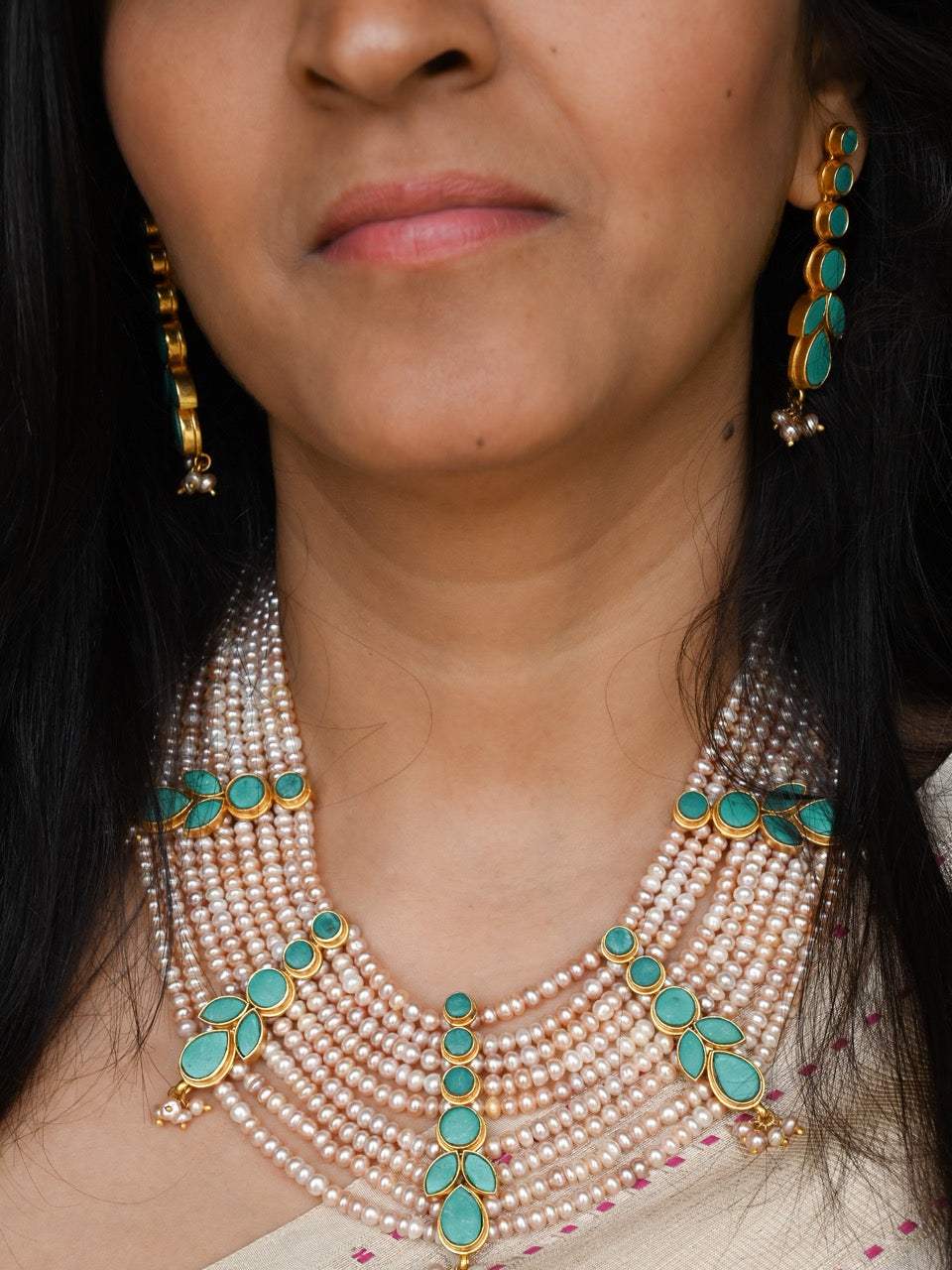 Very Exclusive Necklace made using 92.5 Silver and Freshwater Pearls