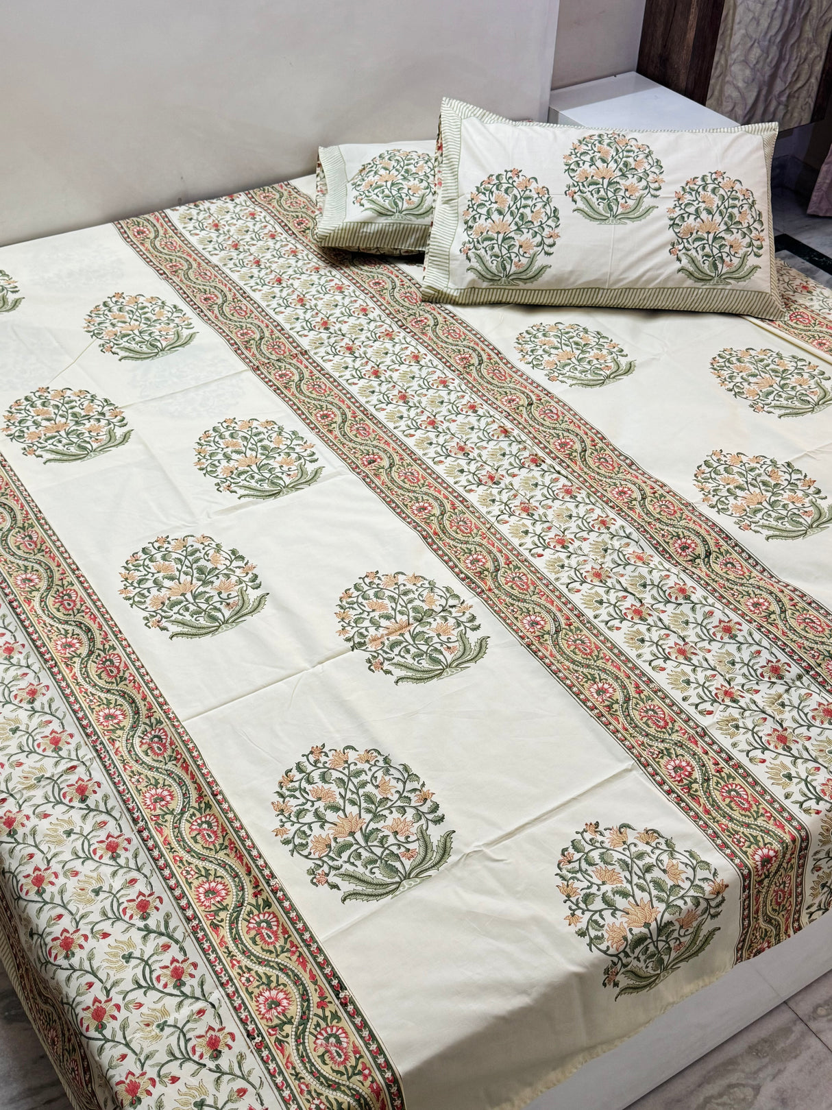 Blockprint Cotton Bedsheet