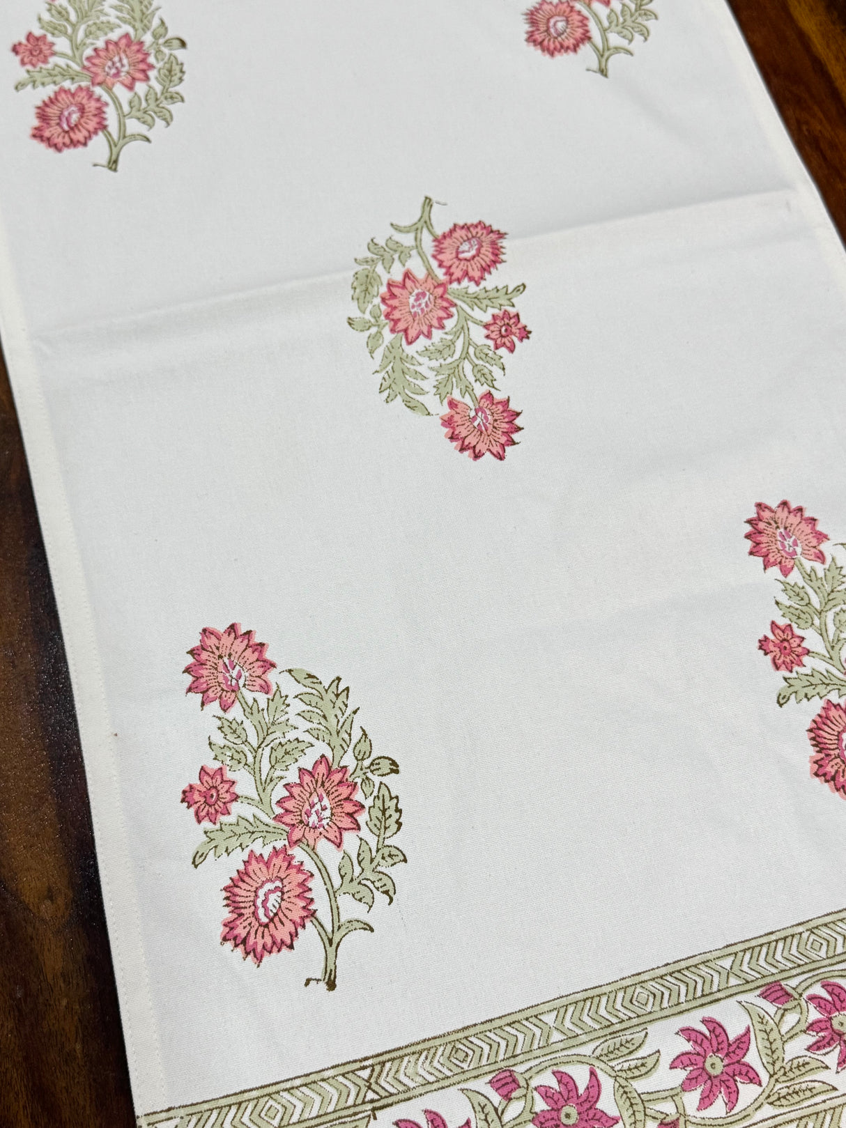 Blockprint Cotton Table Runner
