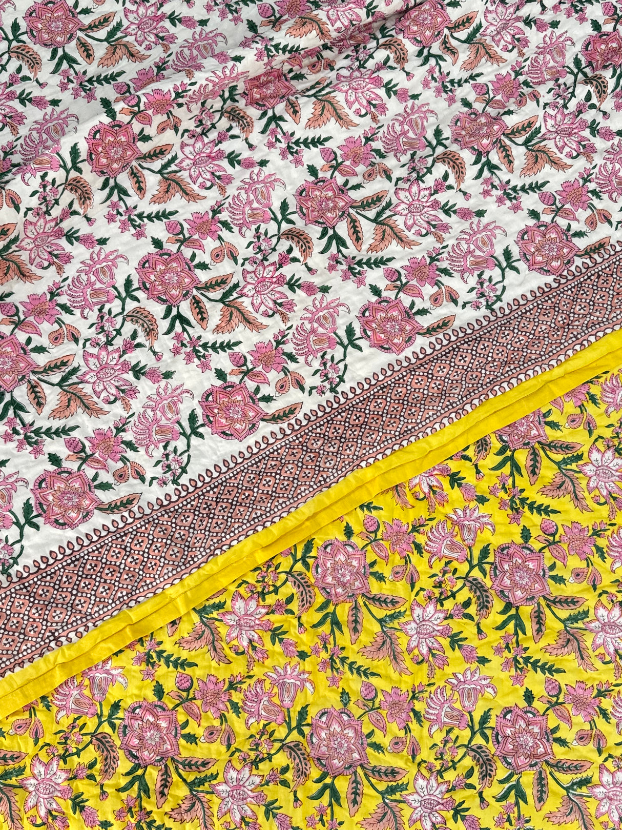 HandBlock Printed Mulmul Reversible Quilt