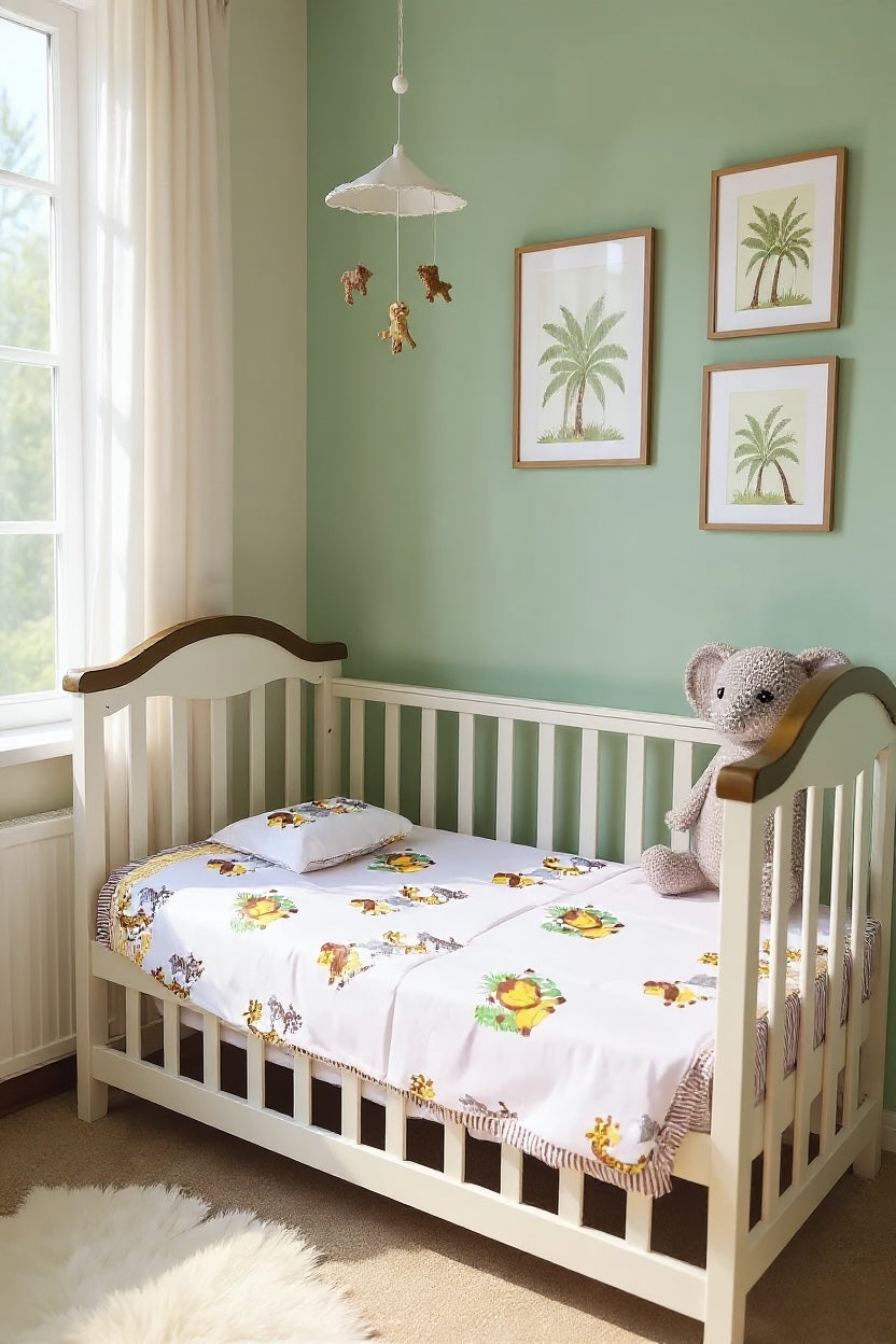 Lion King Blockprint Cot/Crib Sheet (60-40 inches)