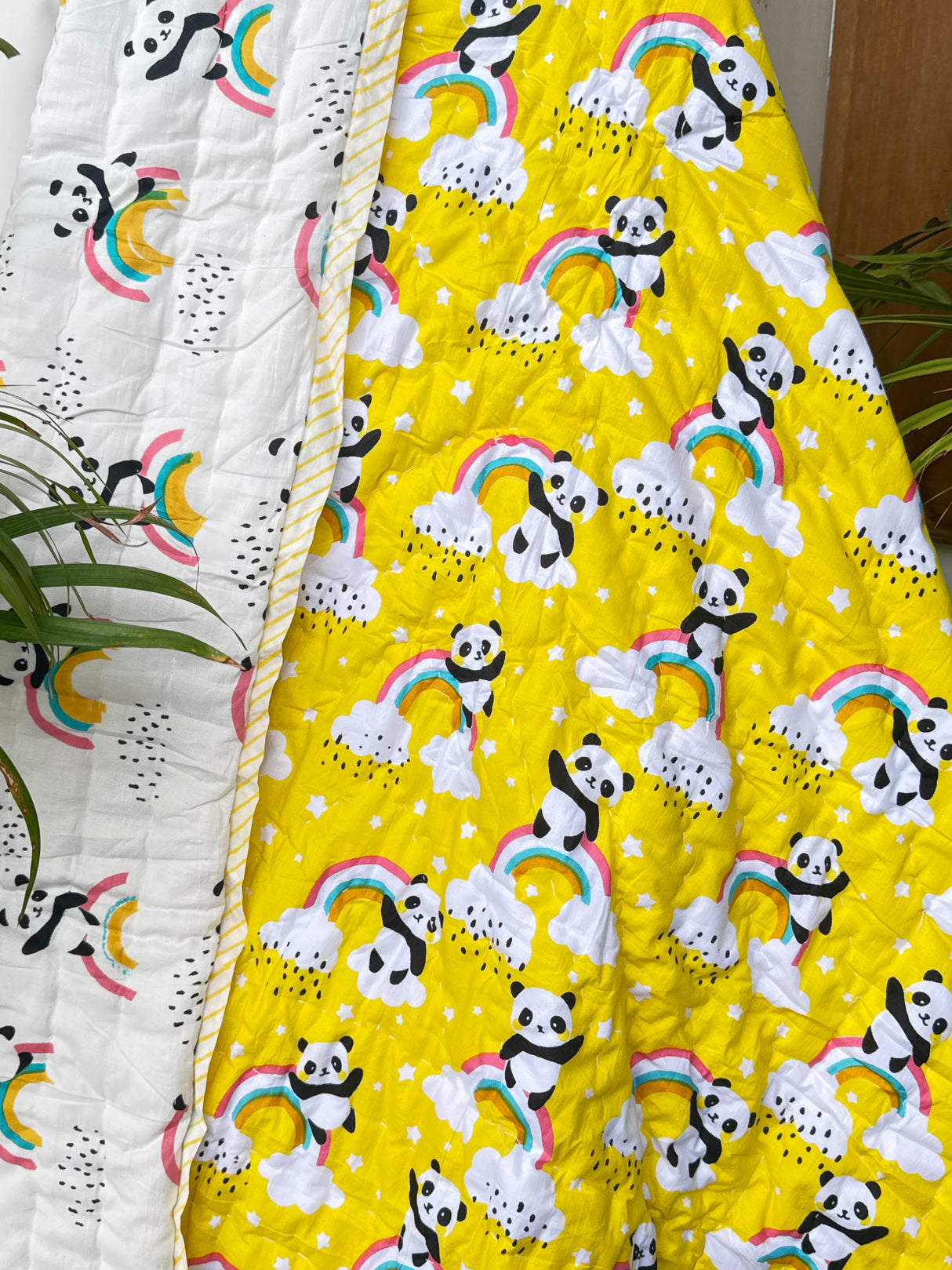 Yellow Panda Kids Quilt