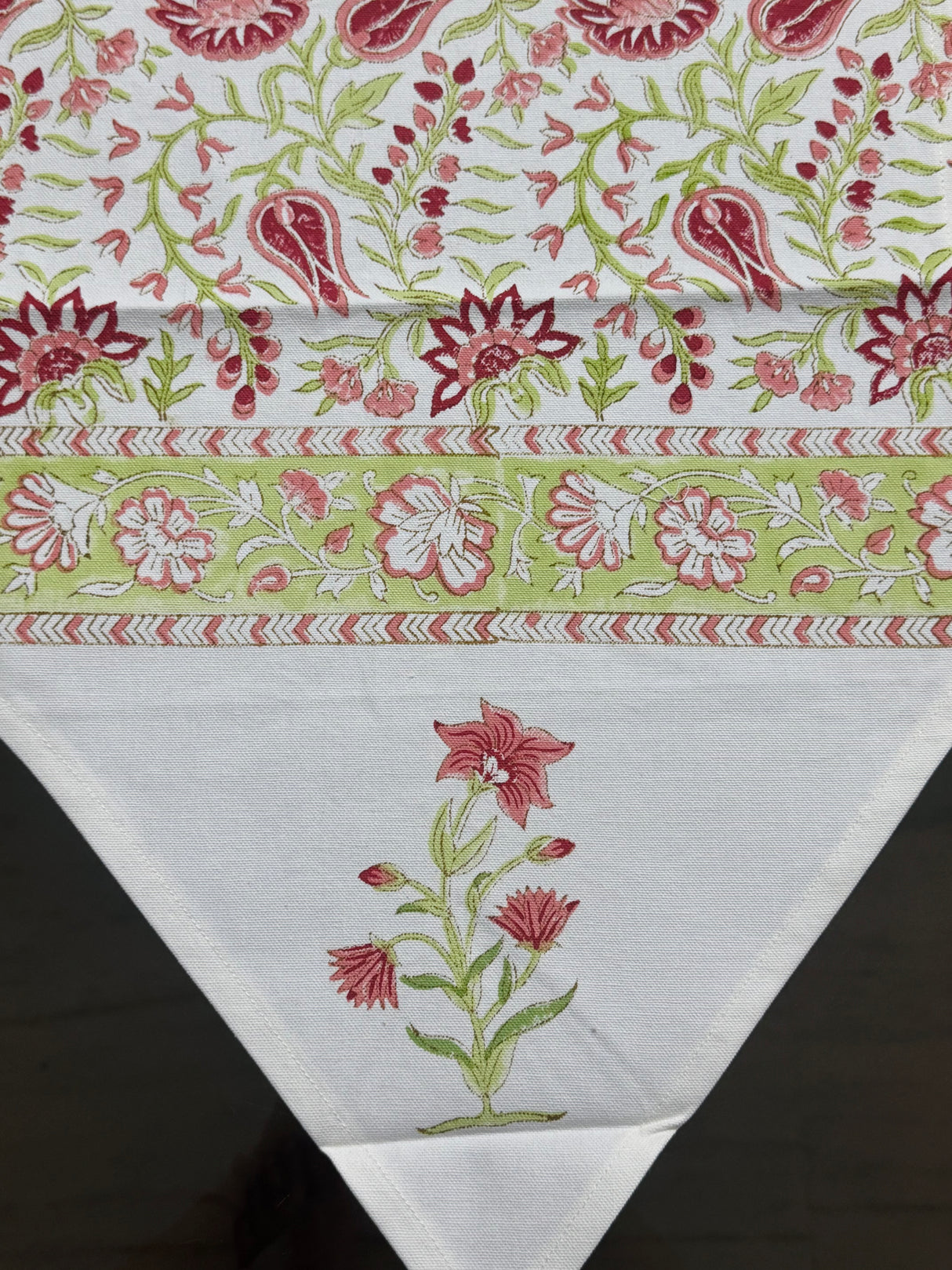 Beautiful Motifs Blockprint Cotton Table Runner