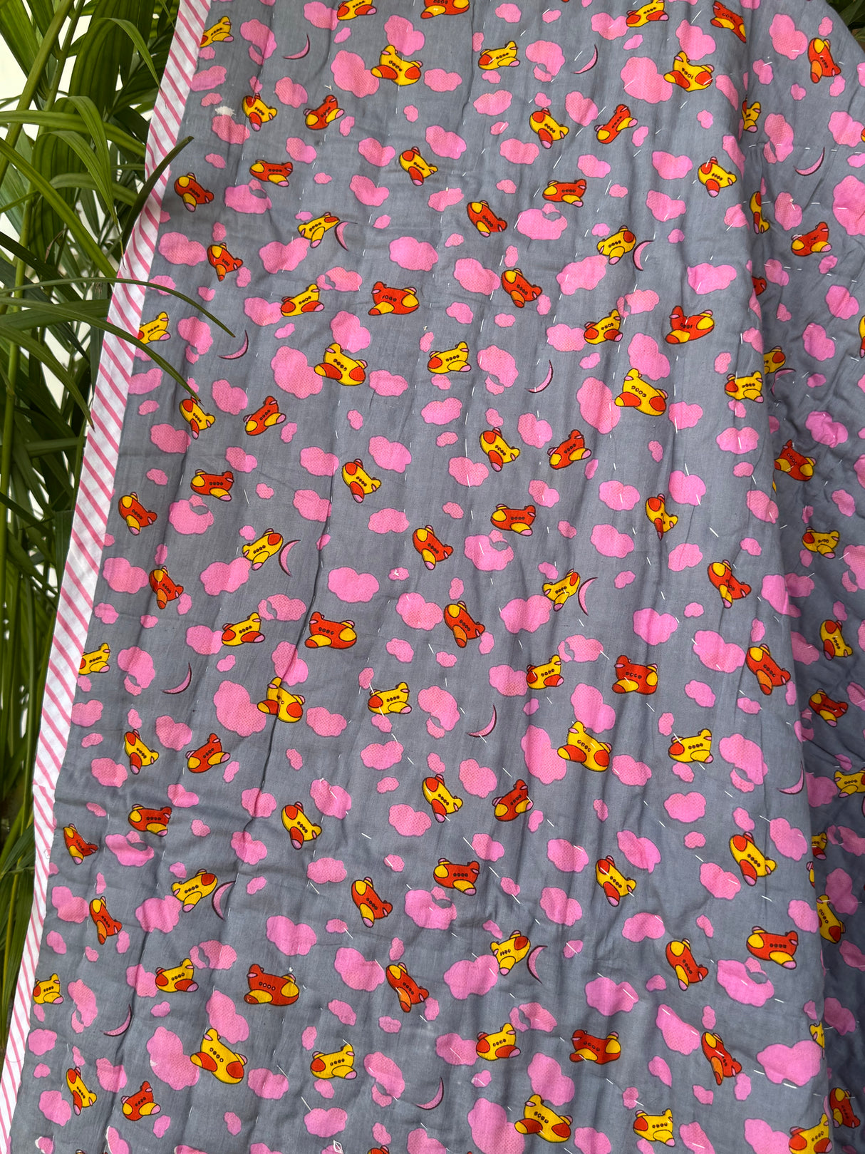 Space Theme Kids Quilt Handblock