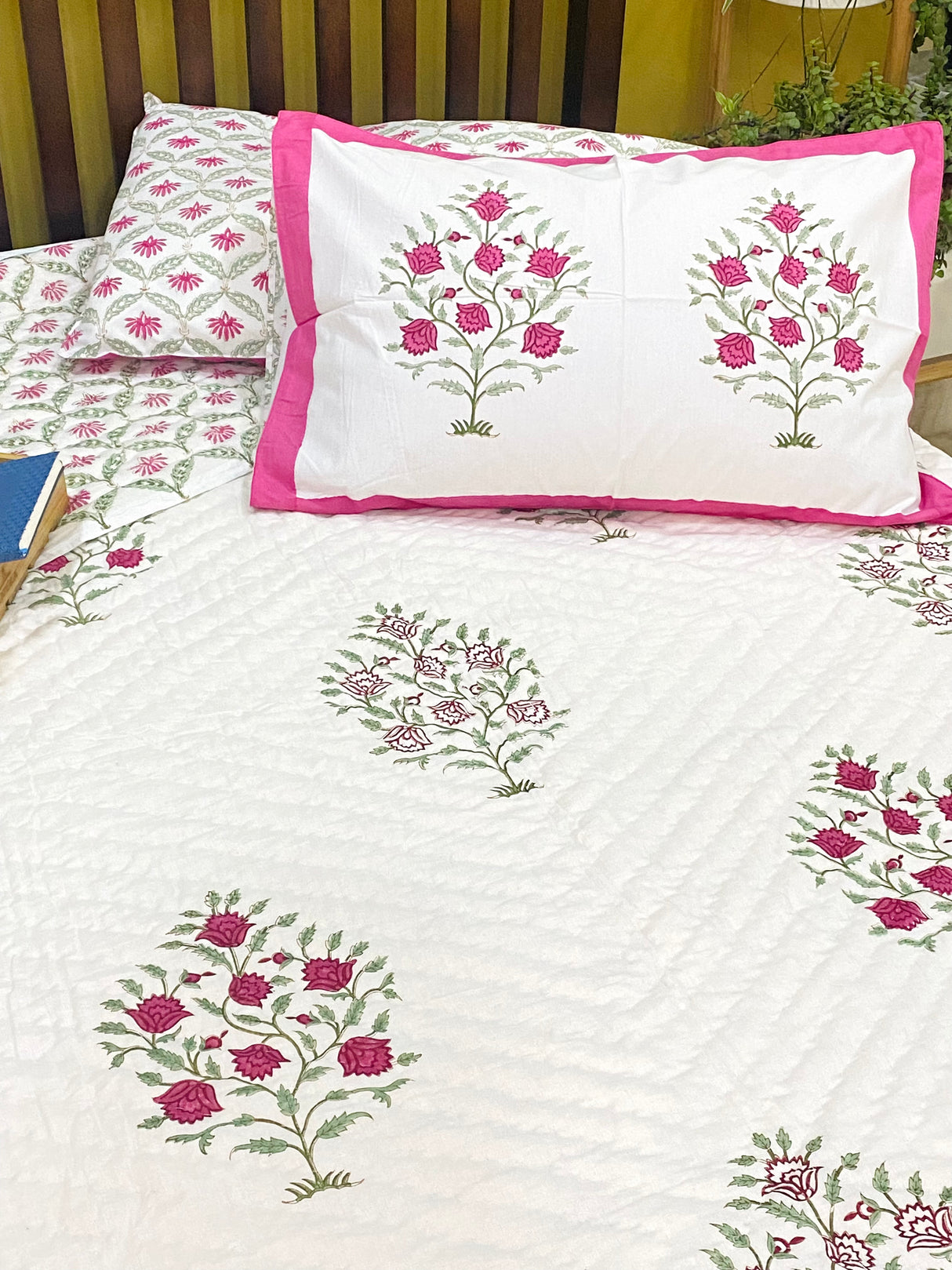 HandBlock Printed Mulmul Reversible Quilt