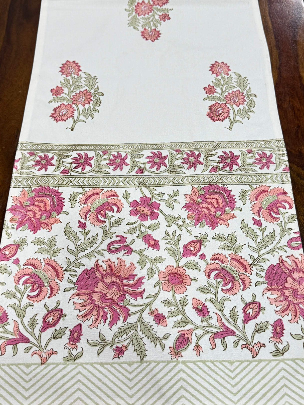 Blockprint Cotton Table Runner