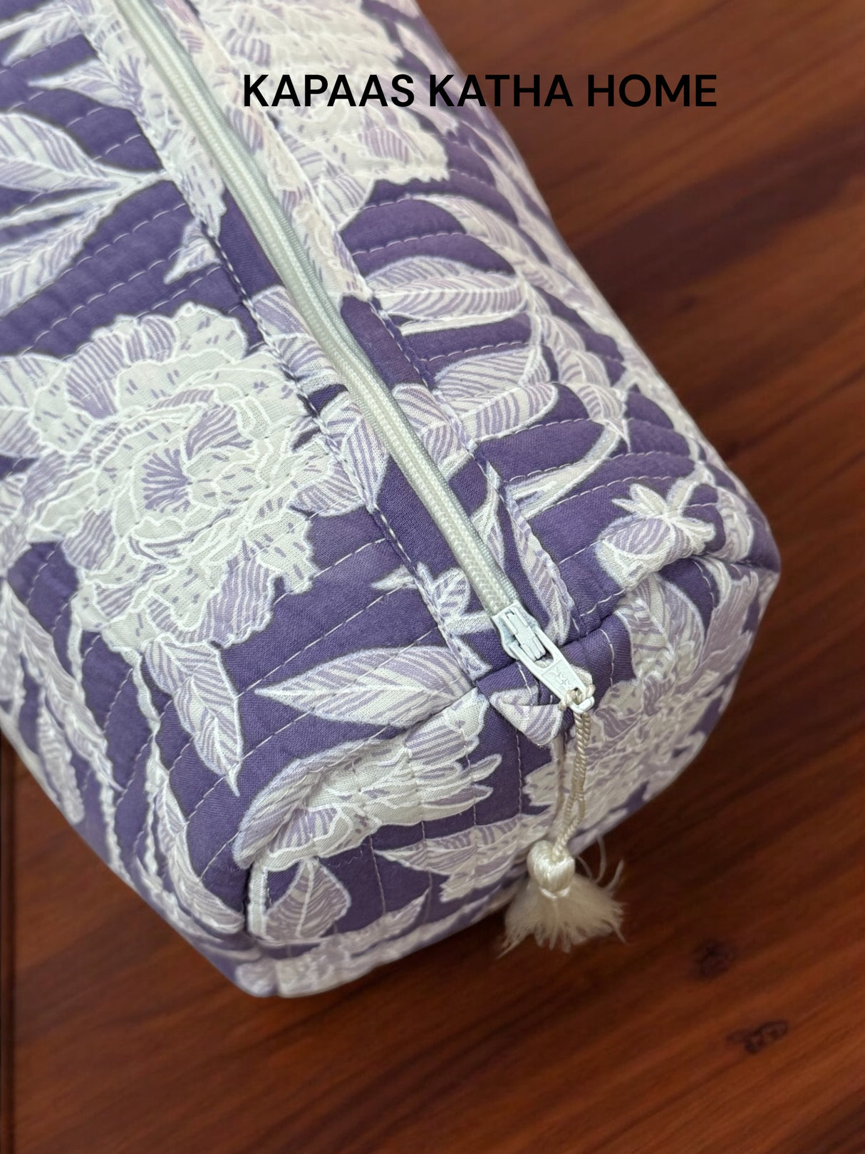 Purple Floral LARGE Pouch