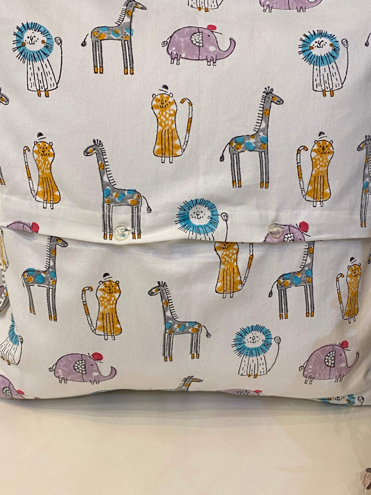 Pair of Handblock Printed Cushion Covers- 16*16 inches