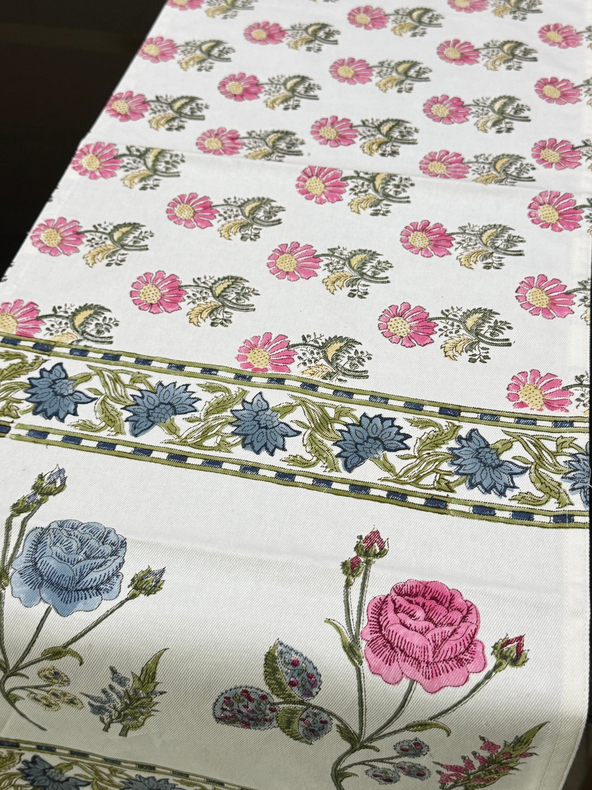 Blockprint Cotton Table Runner
