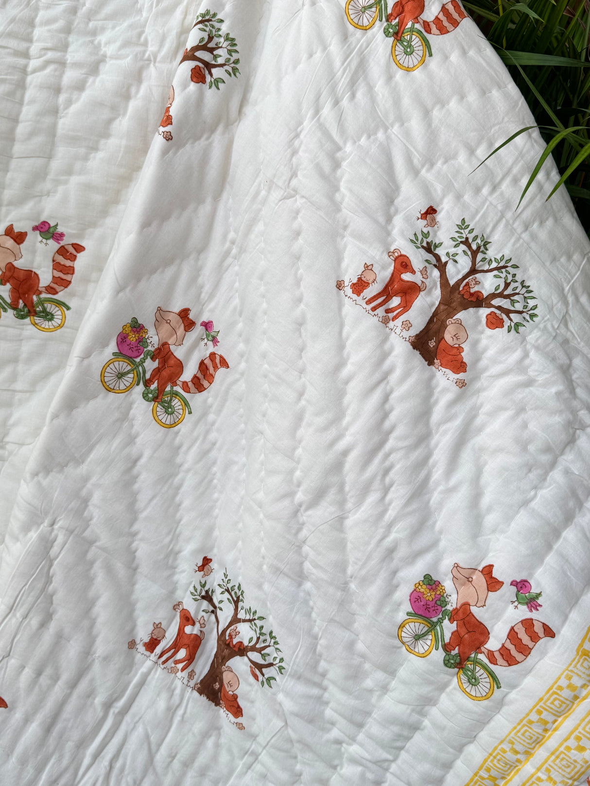 Dots and Fox Kids Quilt Blockprint