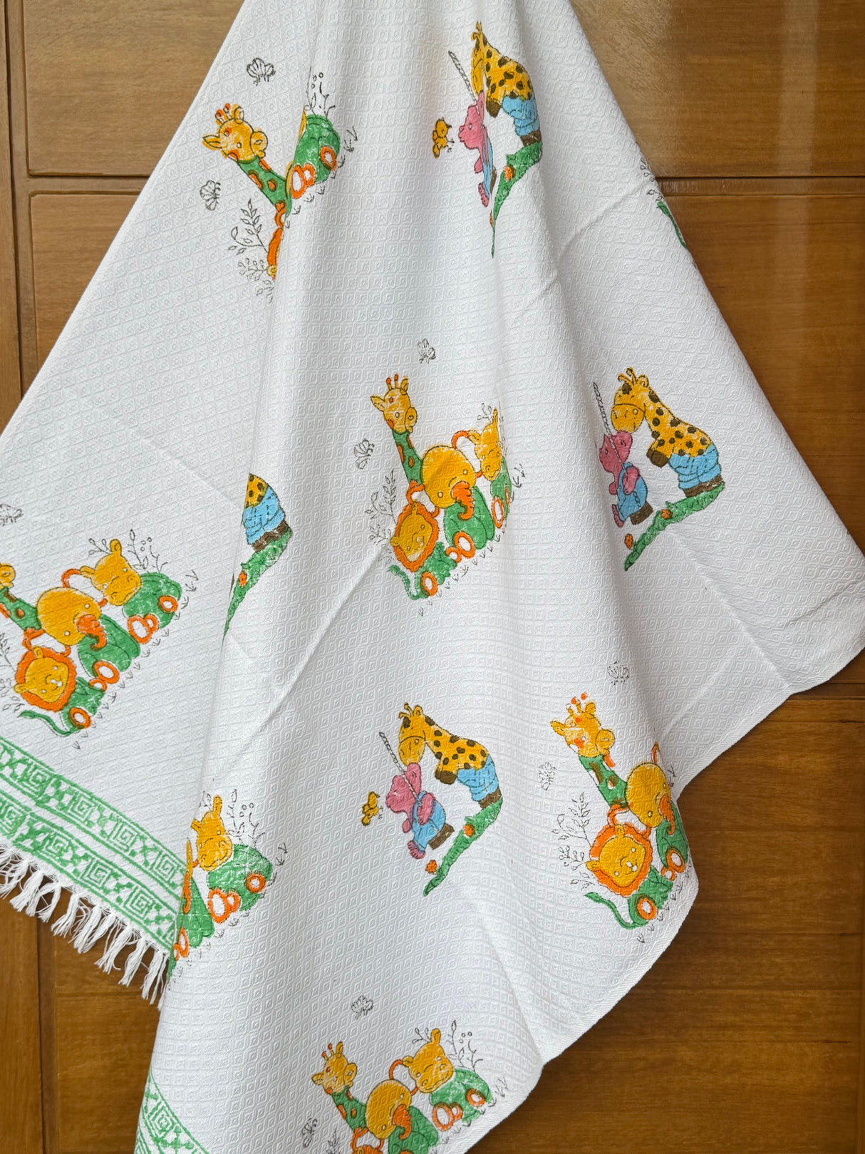 Madagascar Anumals Blockprint Kids Towel – Cotton Jacquard Weave