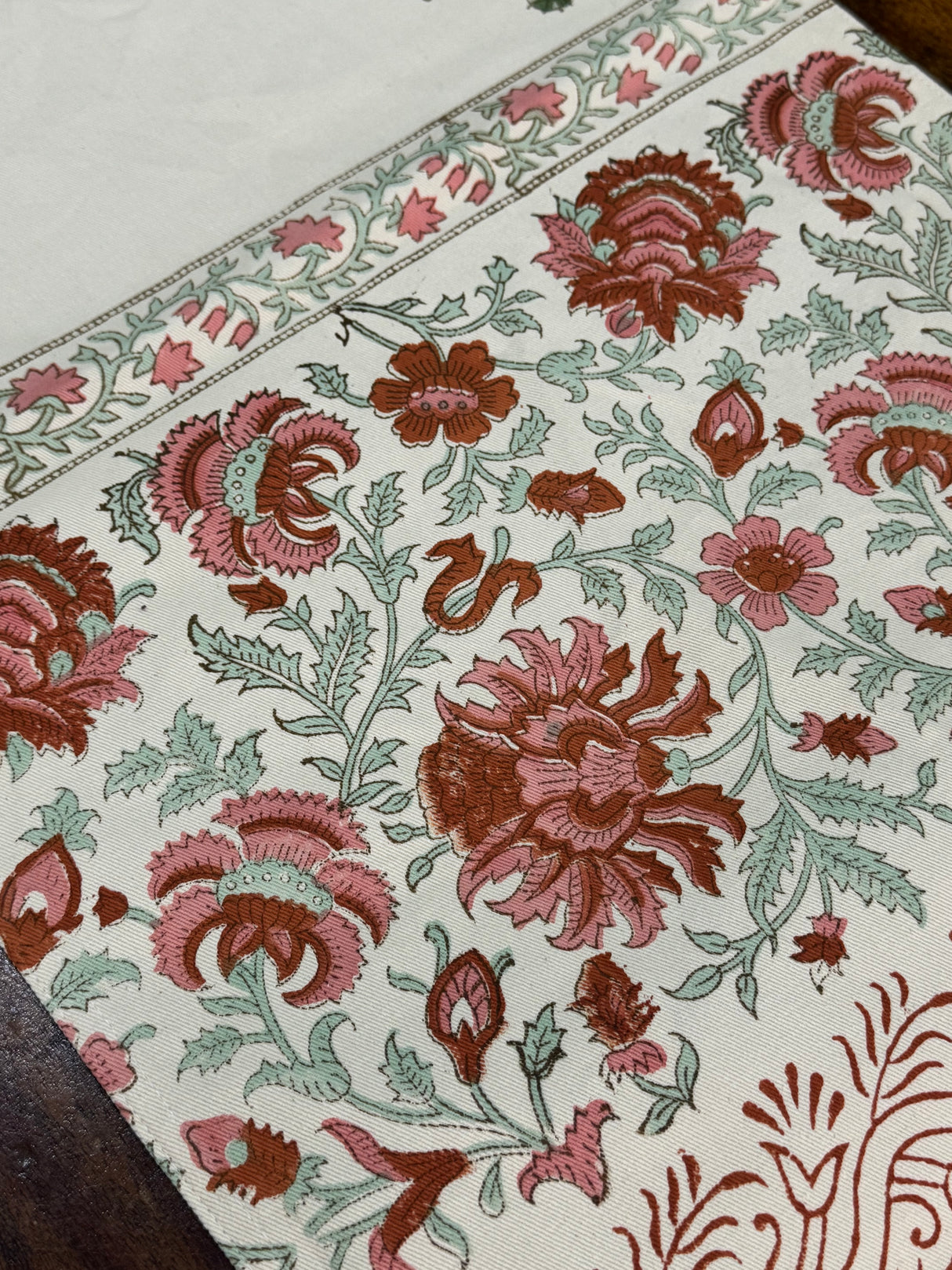 Blockprint Cotton Table Runner