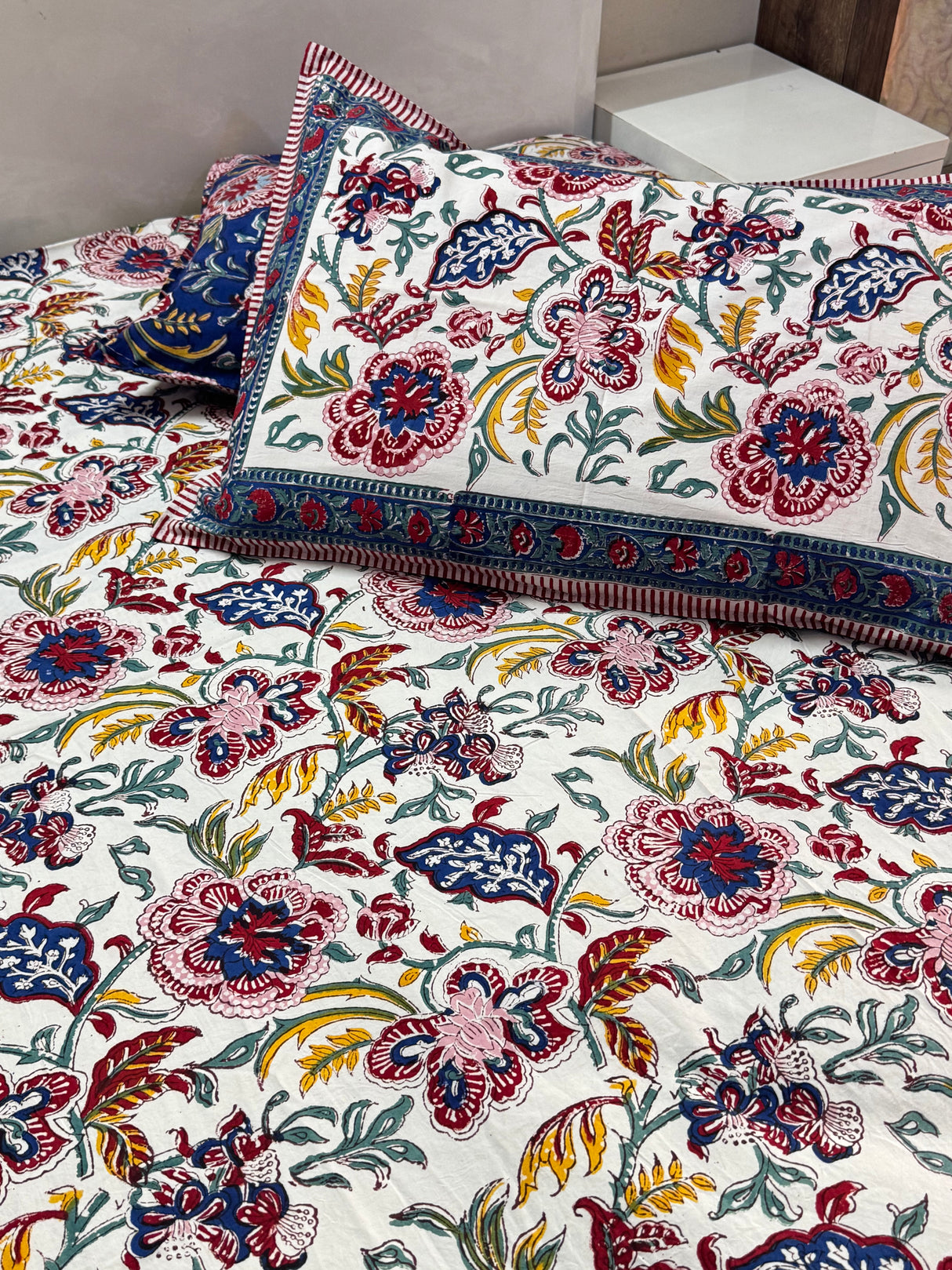 Blockprint Bedsheet & Quilt Set