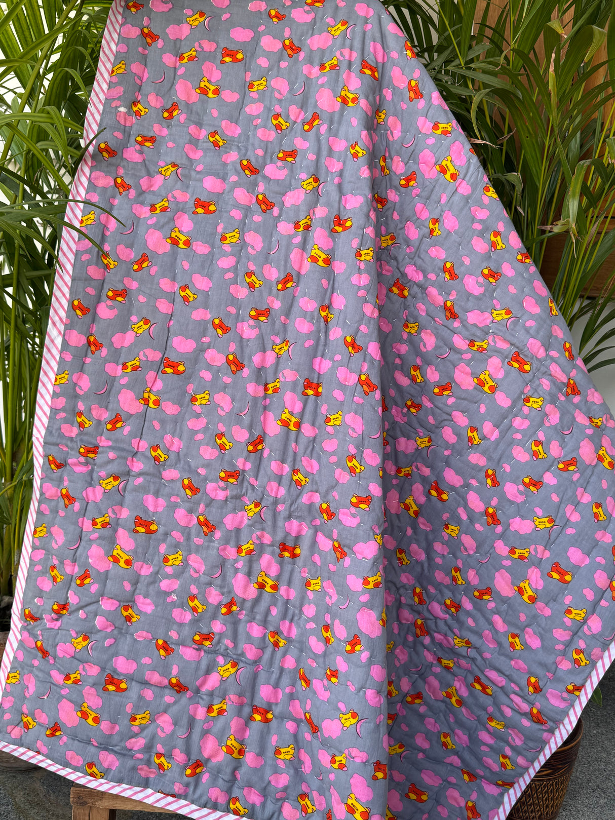 Space Theme Kids Quilt Handblock