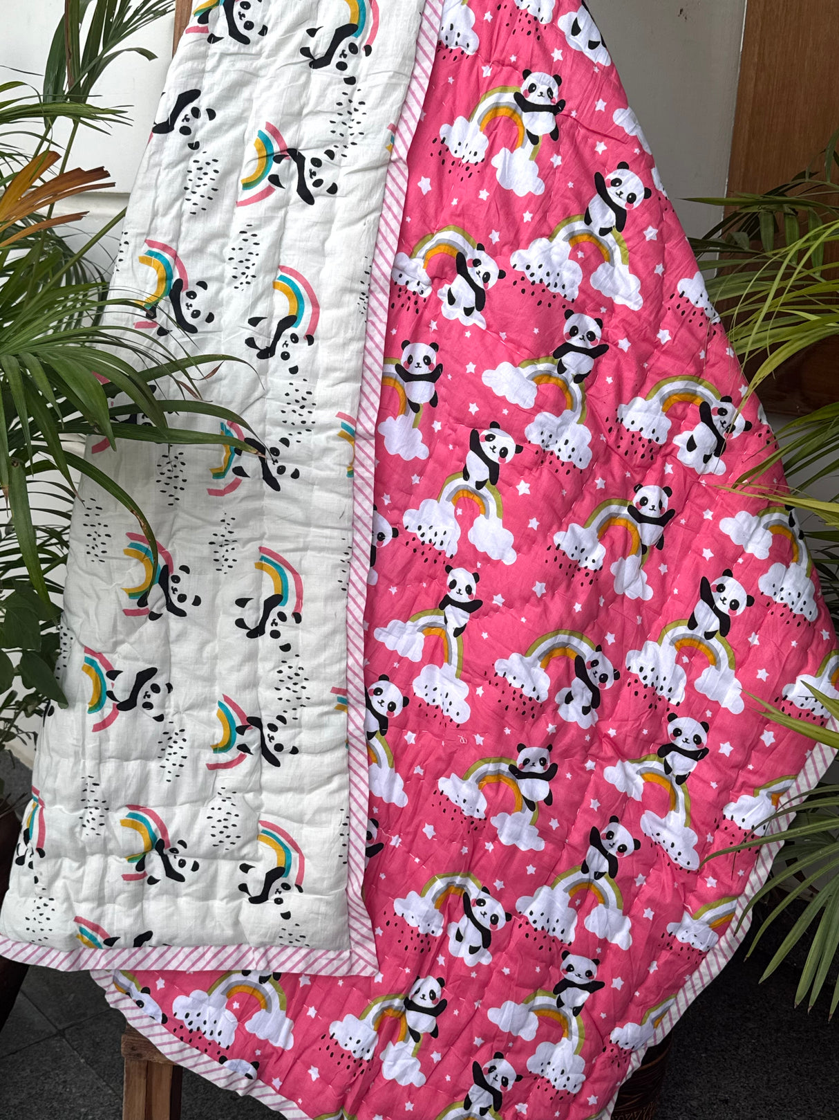 Pink Panda Kids Quilt