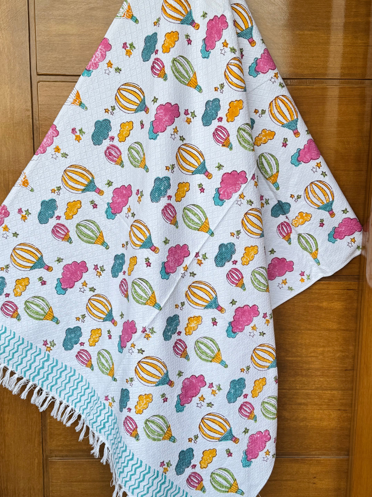 Lightweight Hot Air Balloon Cotton Towel – Jaipur Artisans, Newborn Gift