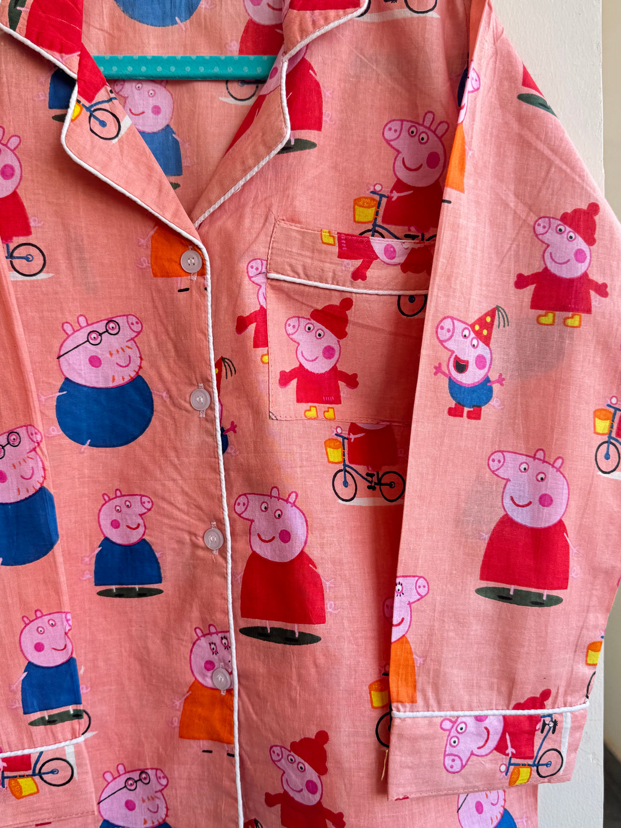 Peach Peppa Pig Family Kids Night Suit Set