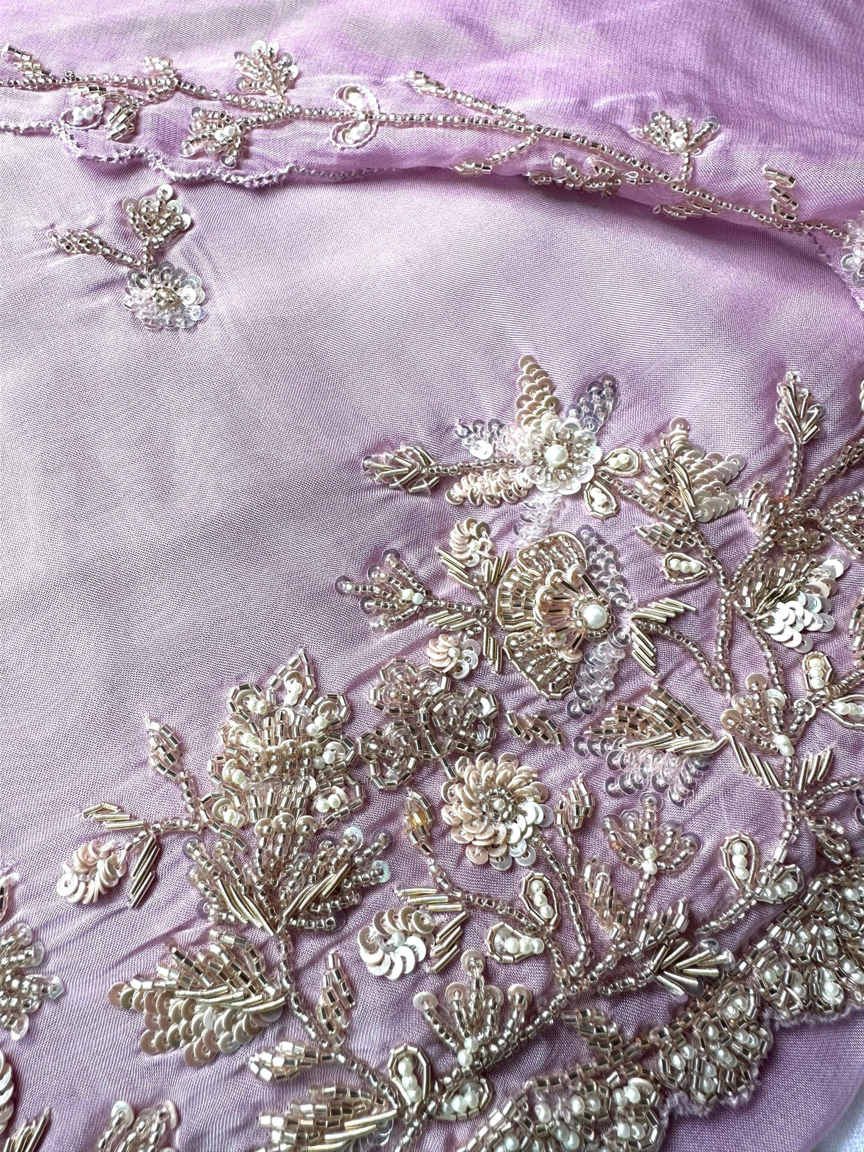 Pure georgette unstitched kurta with embroidery and bottom and Dupatta