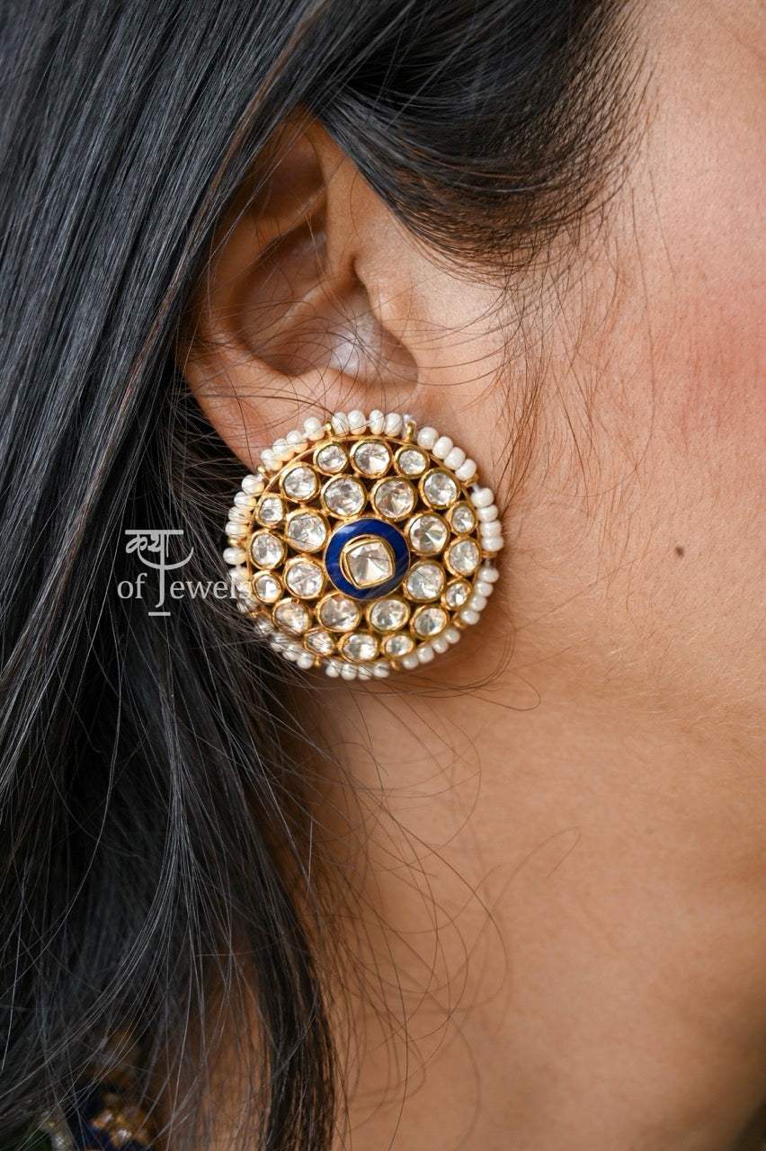 Meen Rangini - Handcrafted 92.5 Silver Meenakari Hasli with Earrings