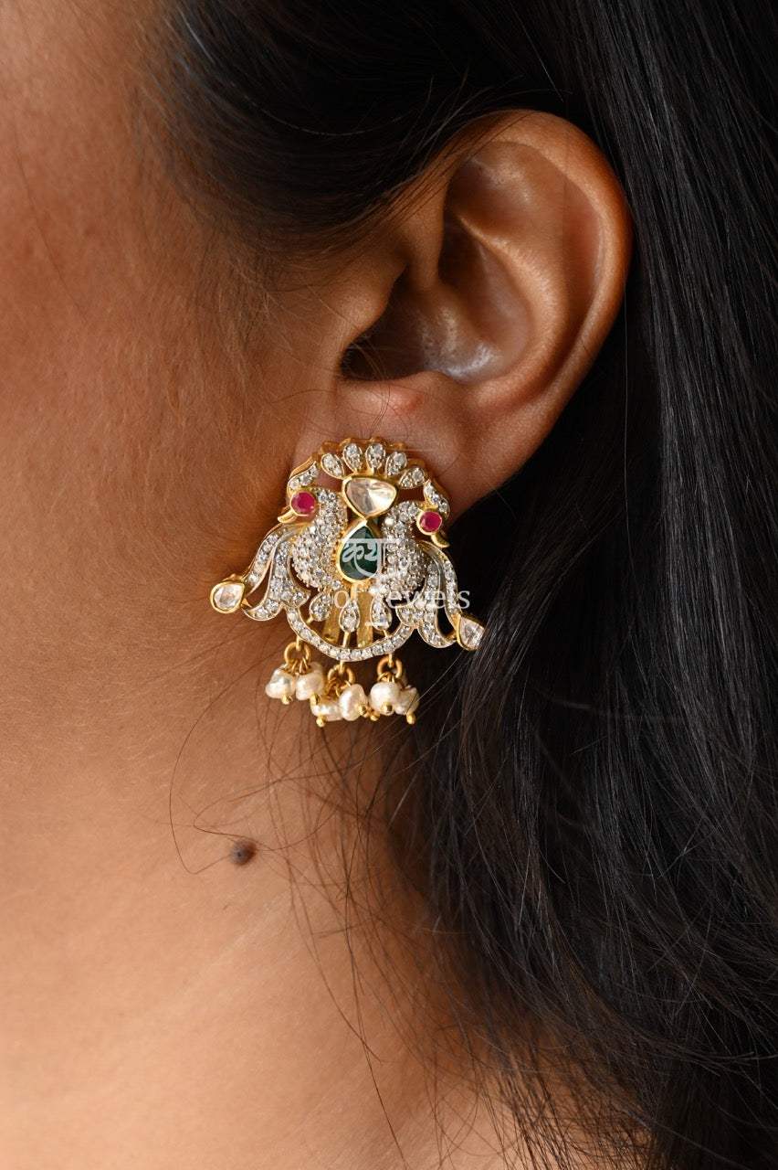 The Maharani’s Charm - Very Exclusive Necklace and Earrings made using 92.5 Silver