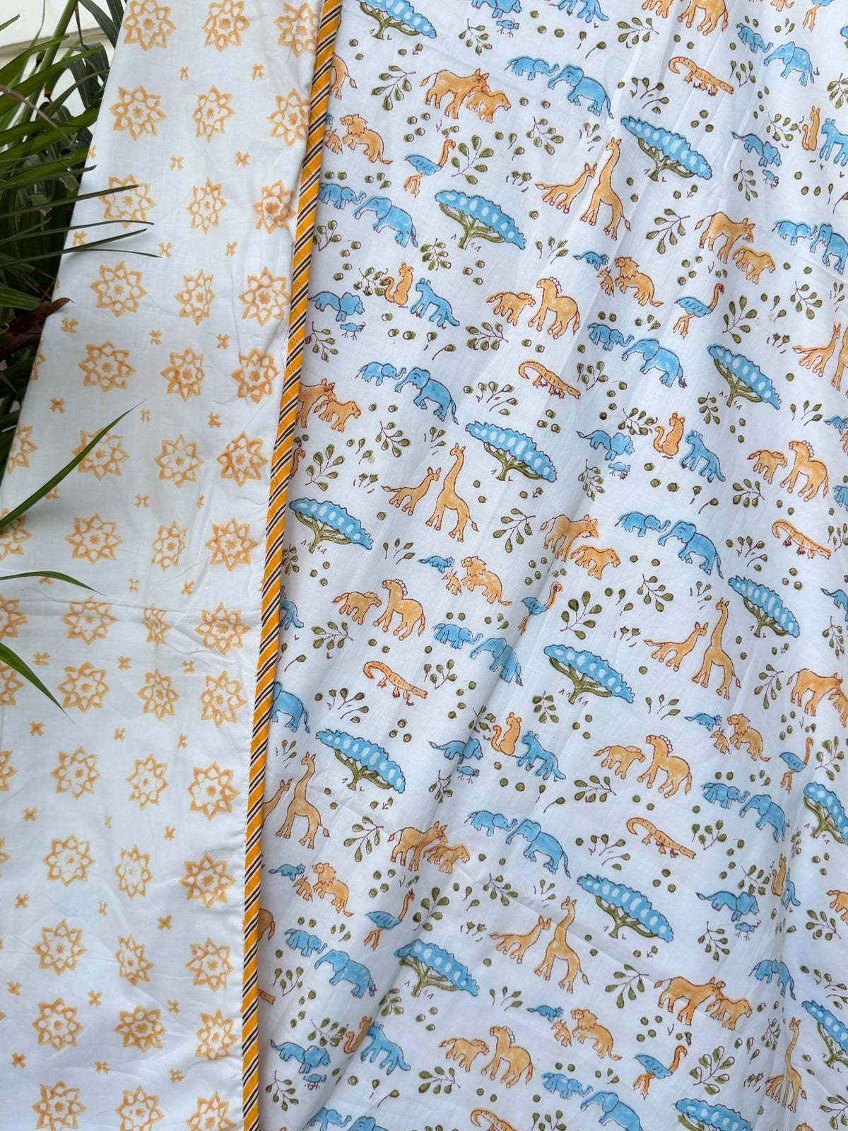 Dino Safari Printed Reversible Kids Cotton Blanket