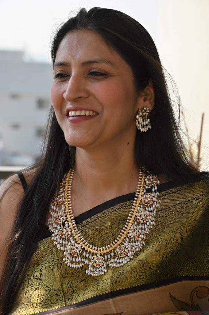 Heirloom Elegance - Handcrafted 92.5 Silver Gutta Pusalu with Earrings