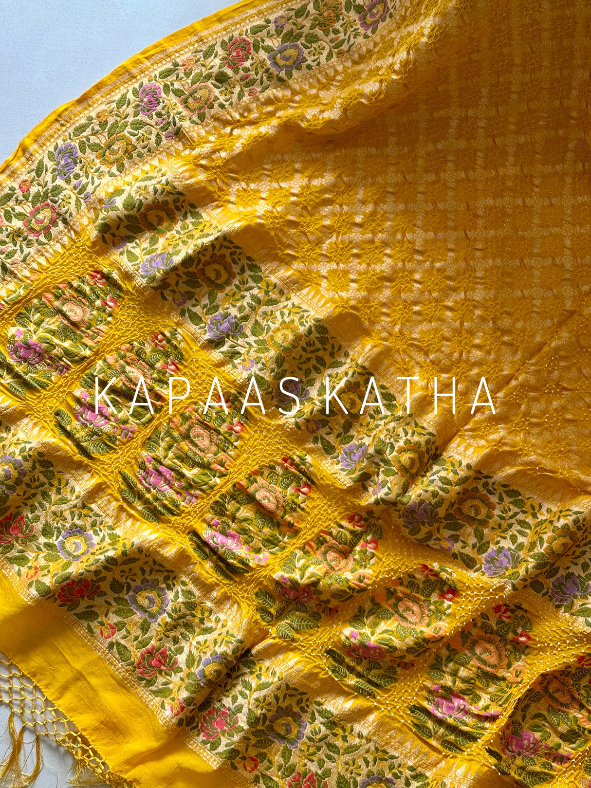 Festive Aura Pure Banarasi Georgette Bandhani Dupatta