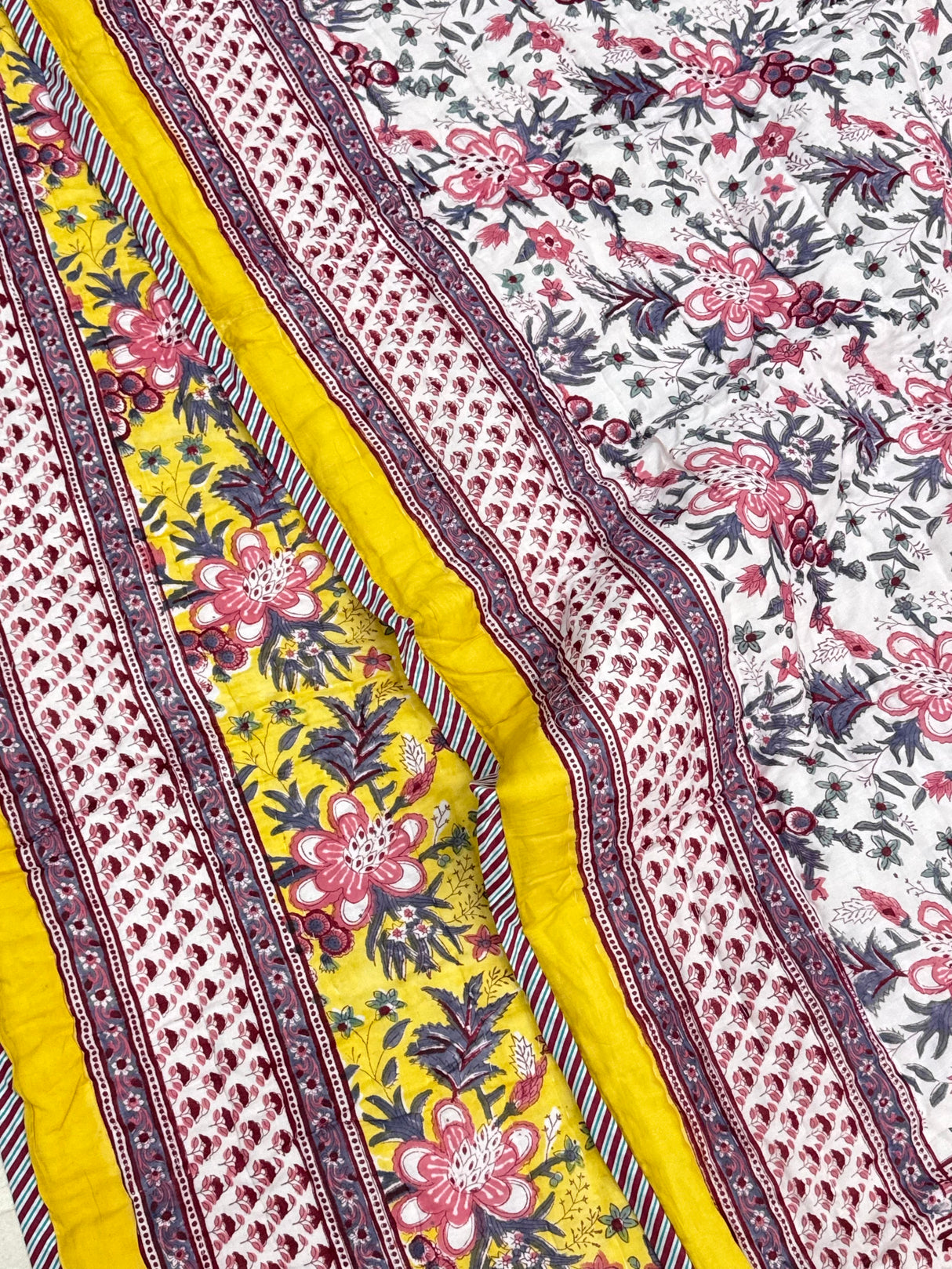 Royal Dynasty Hand Stitched Jaipuri Reversible Quilt