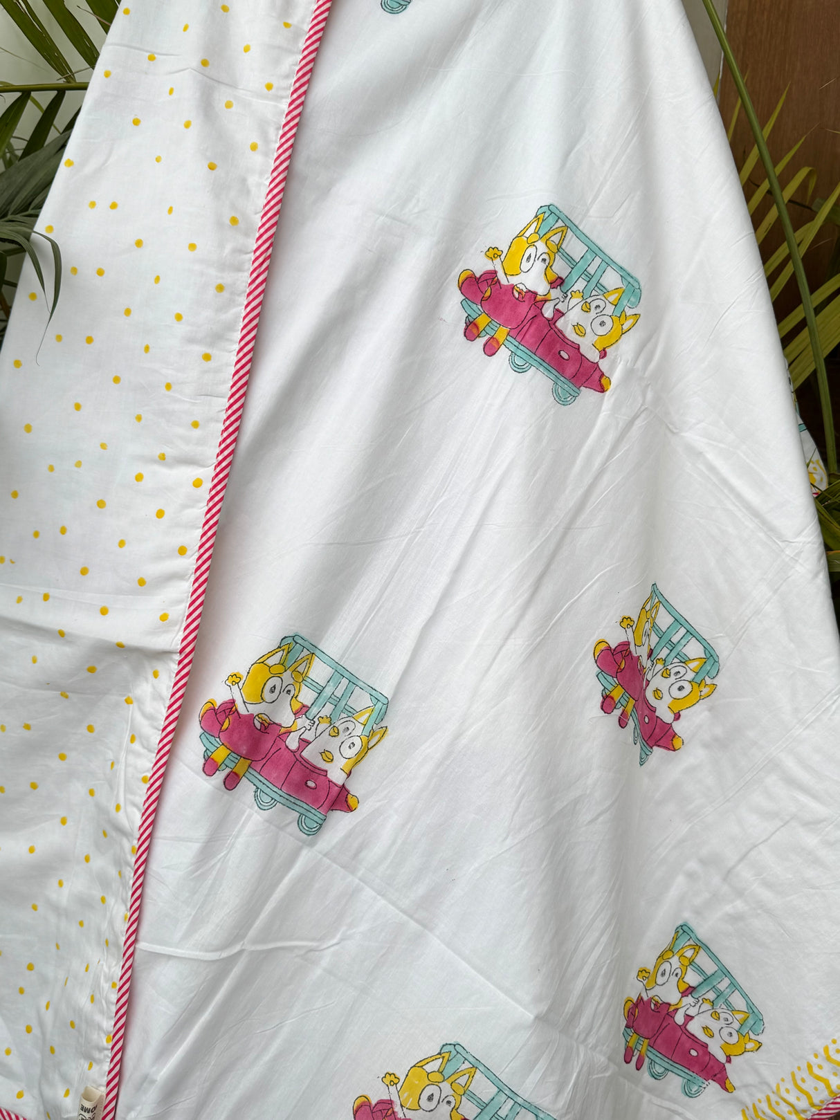 Little Joy Handblock Printed Layered Kids Blanket