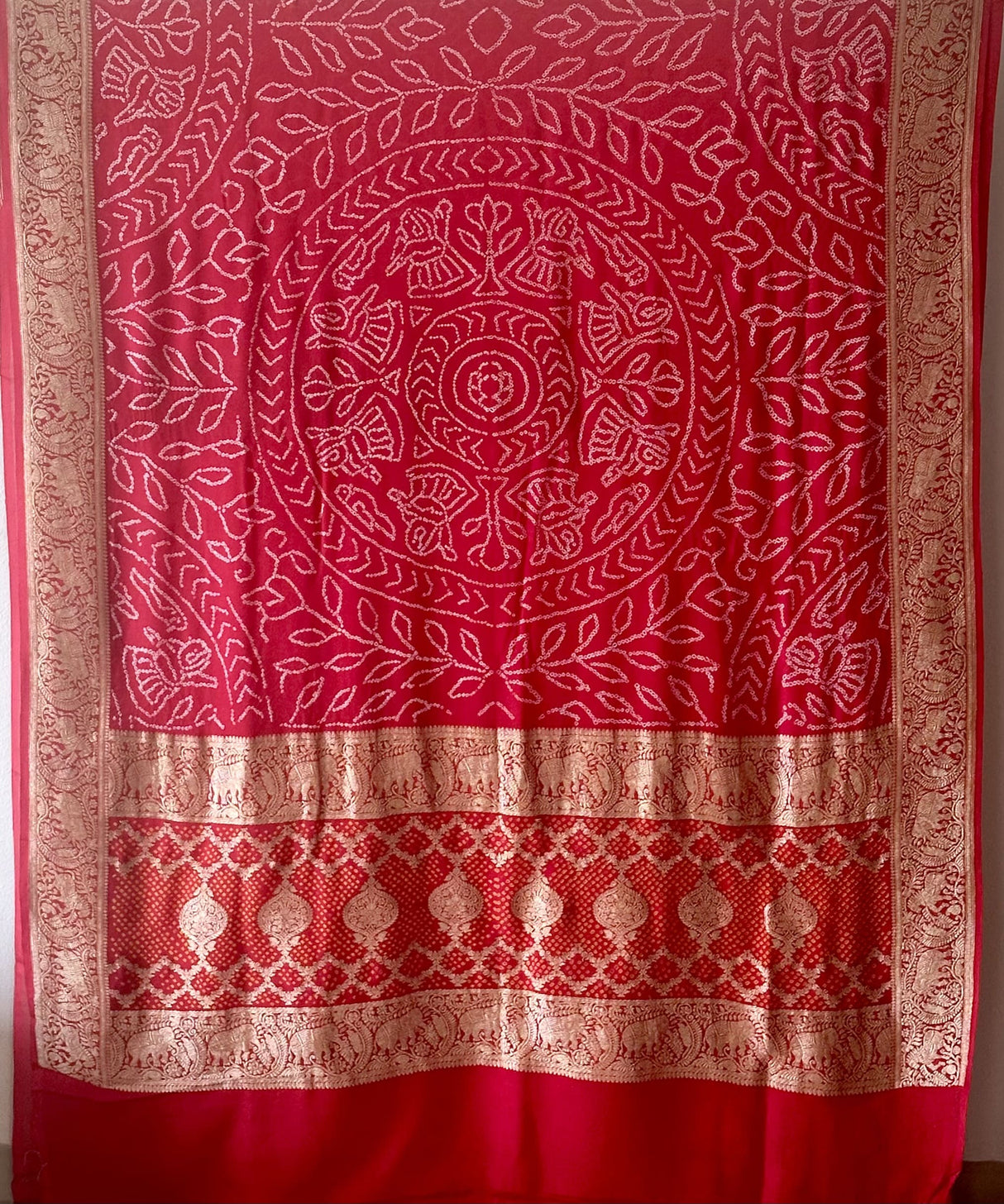 Classic Lal-Red Festive Wear Banarasi Georgette Saree