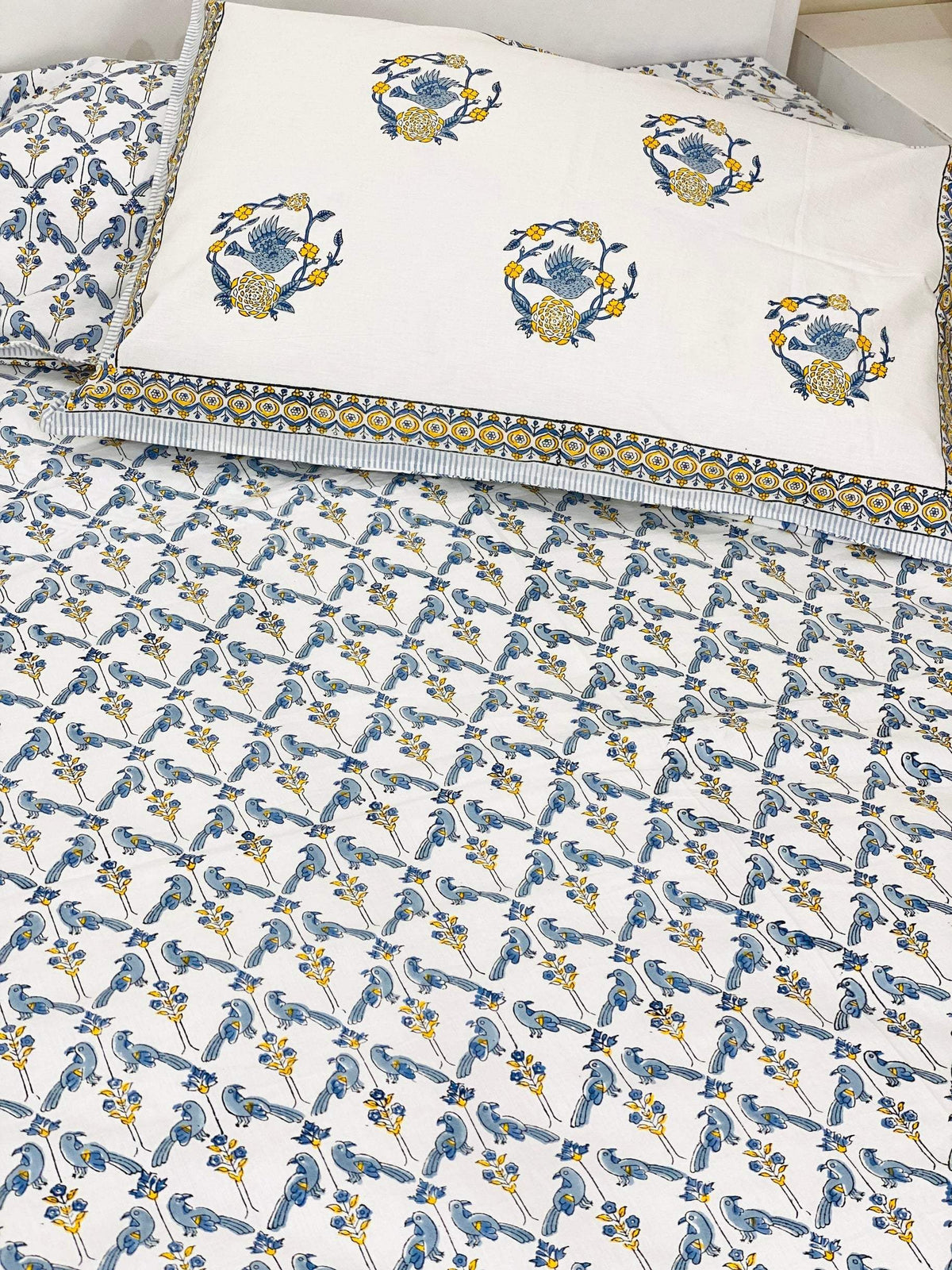 Jaipur artisan printed cotton bedsheet for wholesale orders