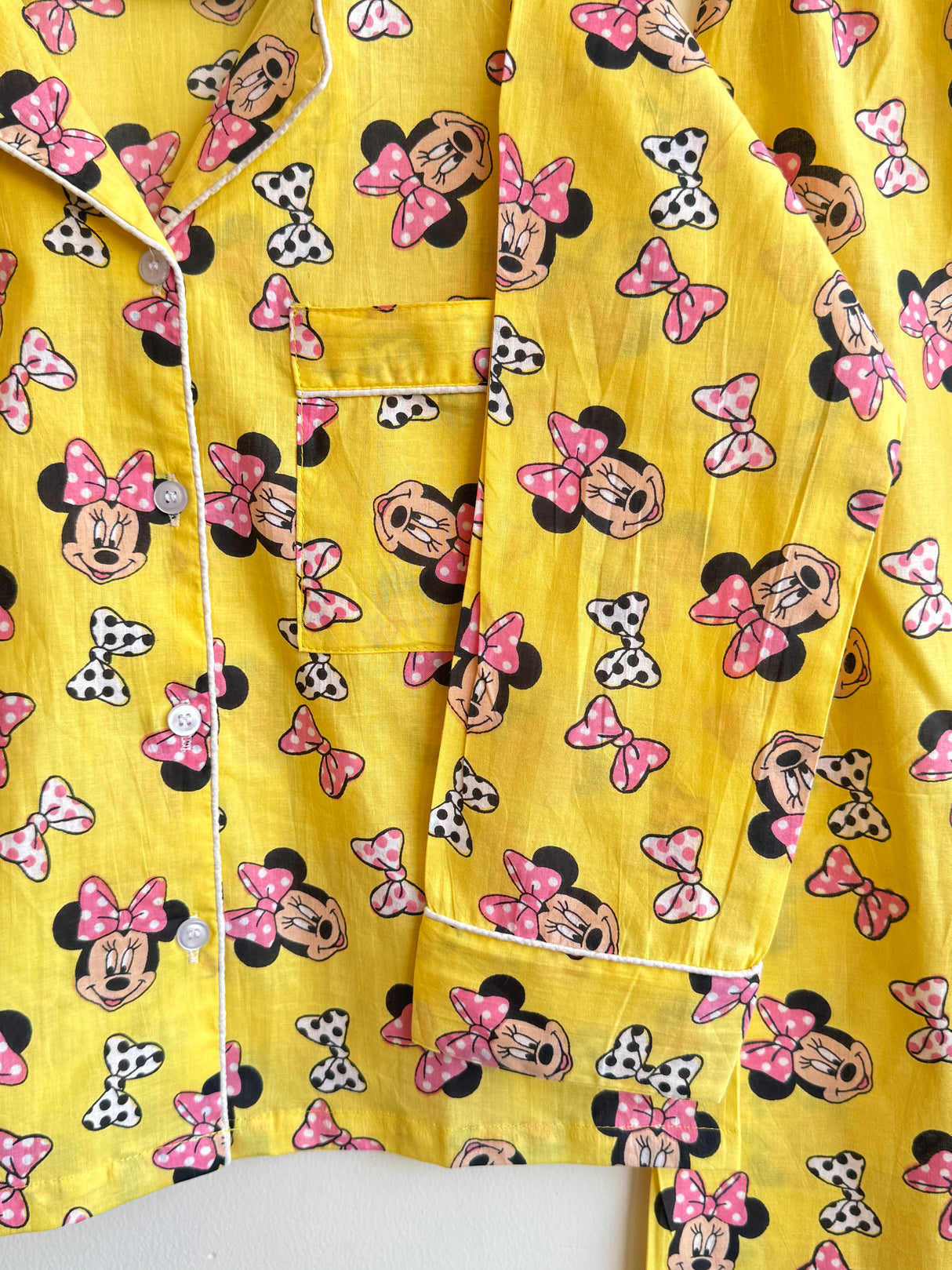 Yellow Minnie Mouse Kids Night Suit Set