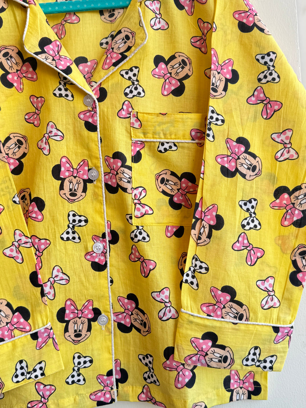 Yellow Minnie Mouse Kids Night Suit Set