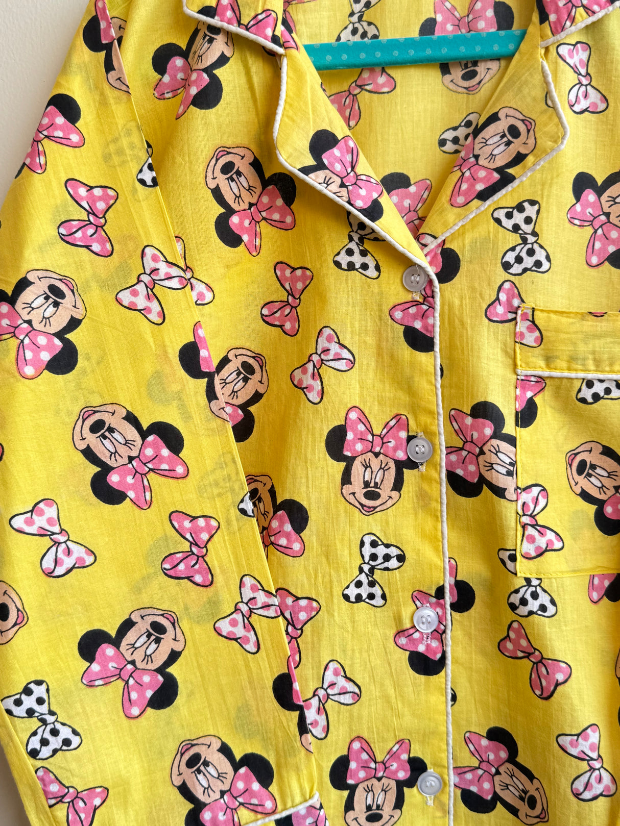 Yellow Minnie Mouse Kids Night Suit Set