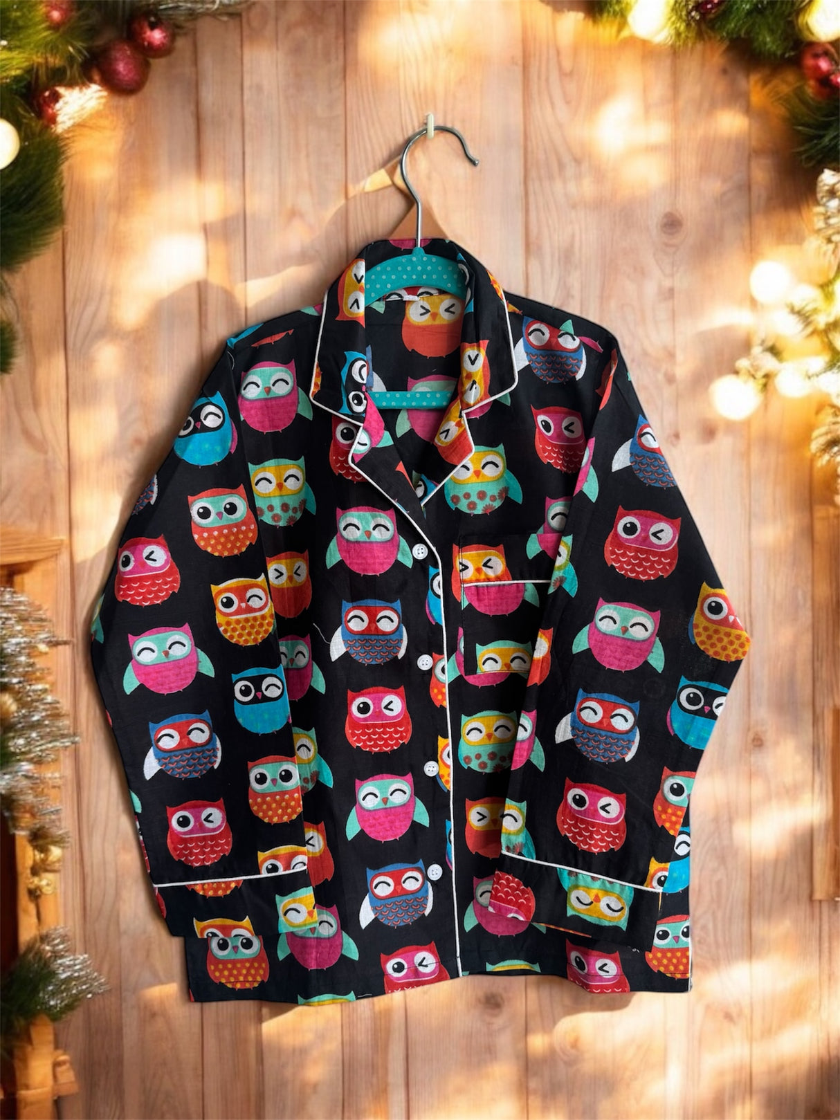 Black Owl Kids Soft Night Suit Set