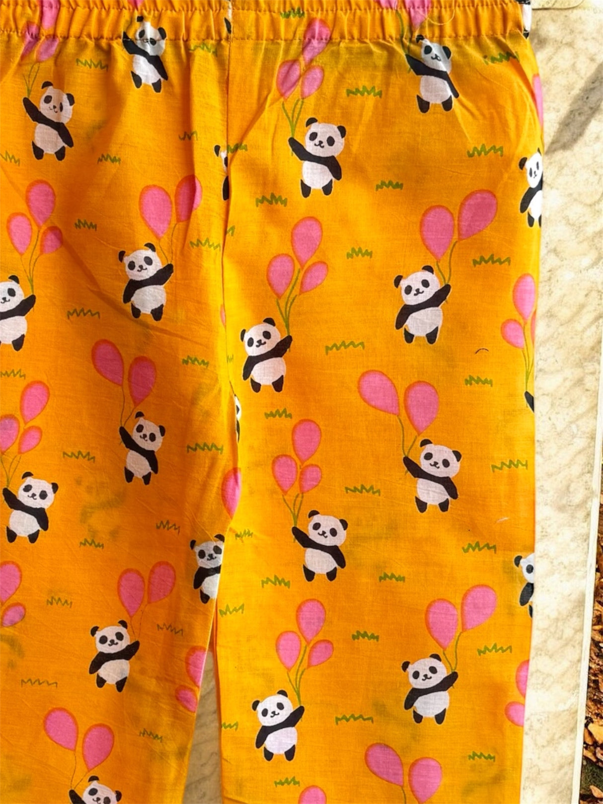 Yellow Panda Kids Night Suit Set