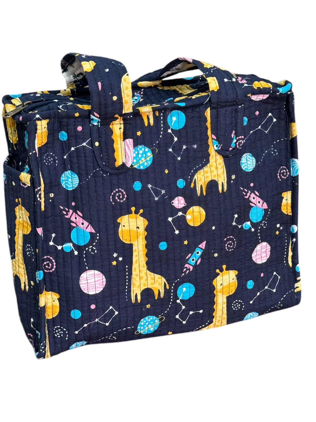 Giraffe theme shoulder bag for women with inner pocket and bottle holder ideal for everyday use in UAE and Canada