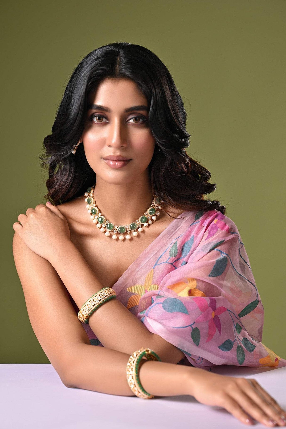 Handcrafted 92.5 Silver Necklace and Earrings