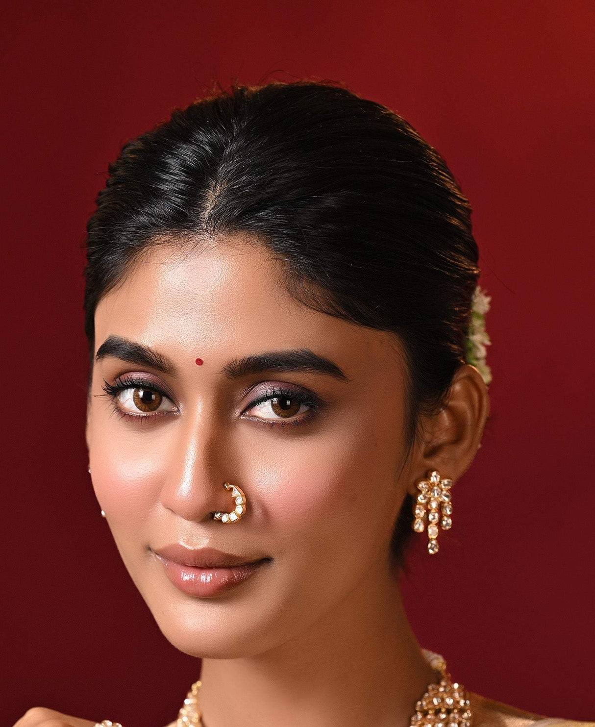 The Subtle Solah Shringar - Handcrafted 92.5 Silver Small Nath