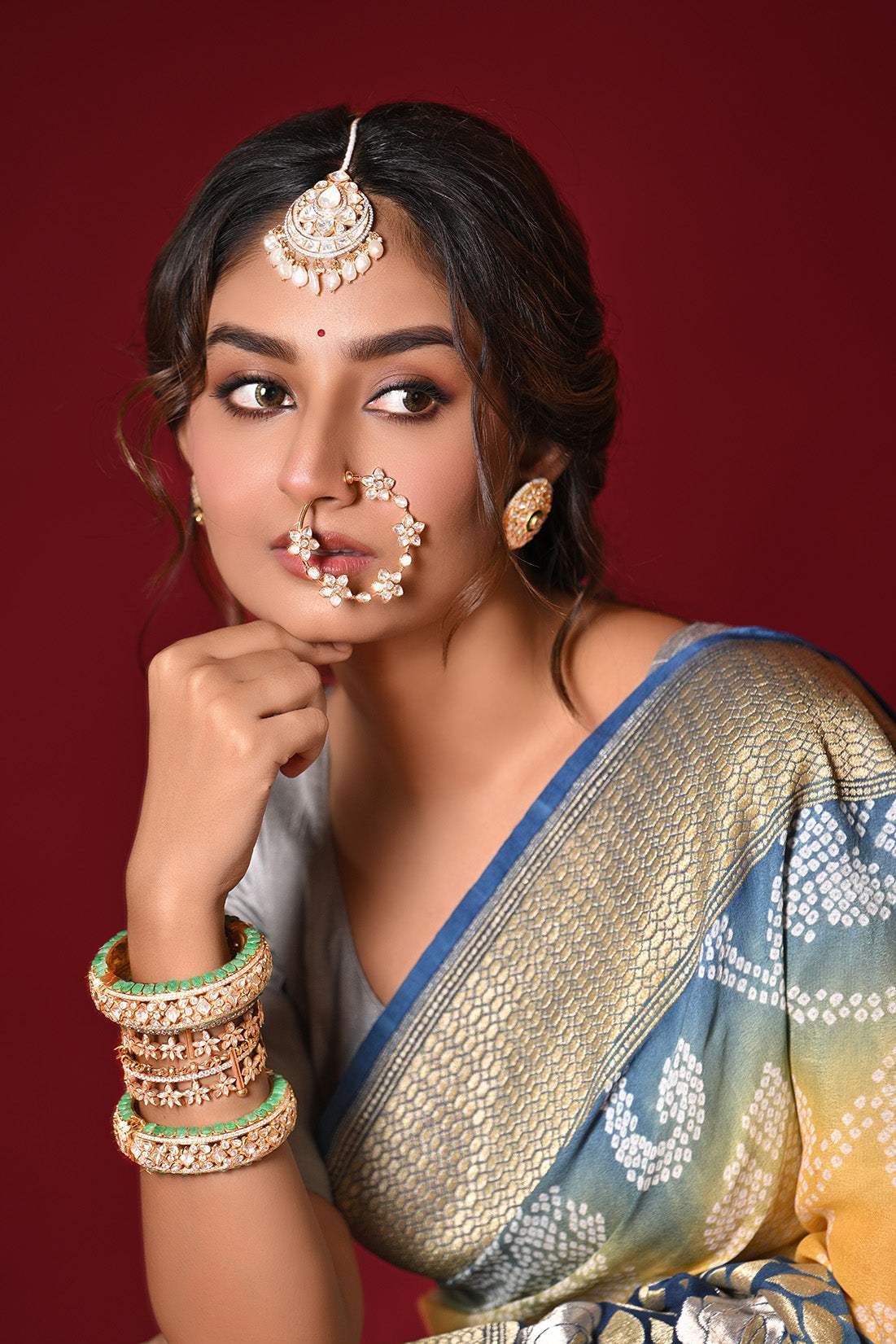 Phoolbari - Handcrafted 92.5 Silver Nath