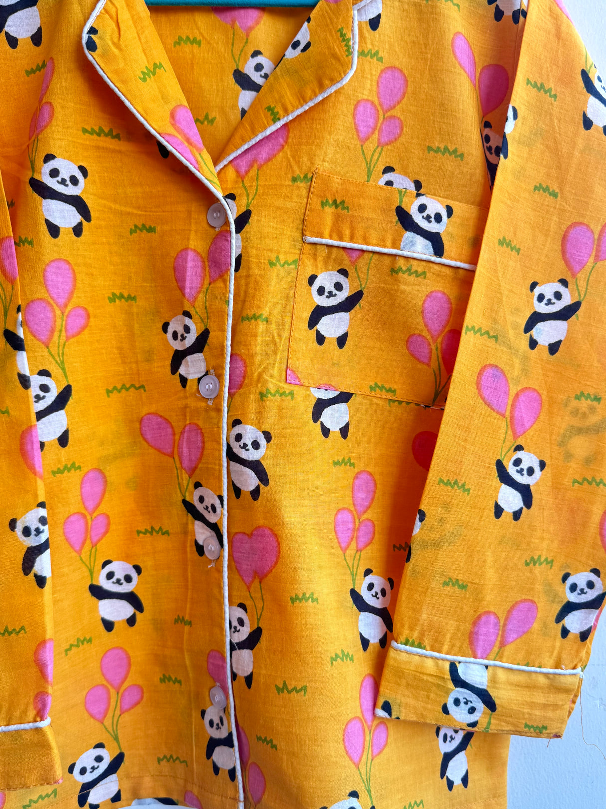 Yellow Panda Kids Night Suit Set