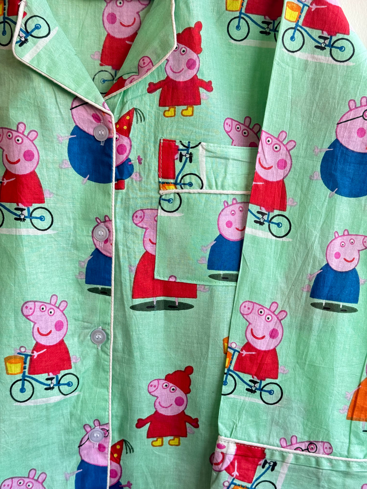 Green Peppa Pig Family Kids Night Suit Set