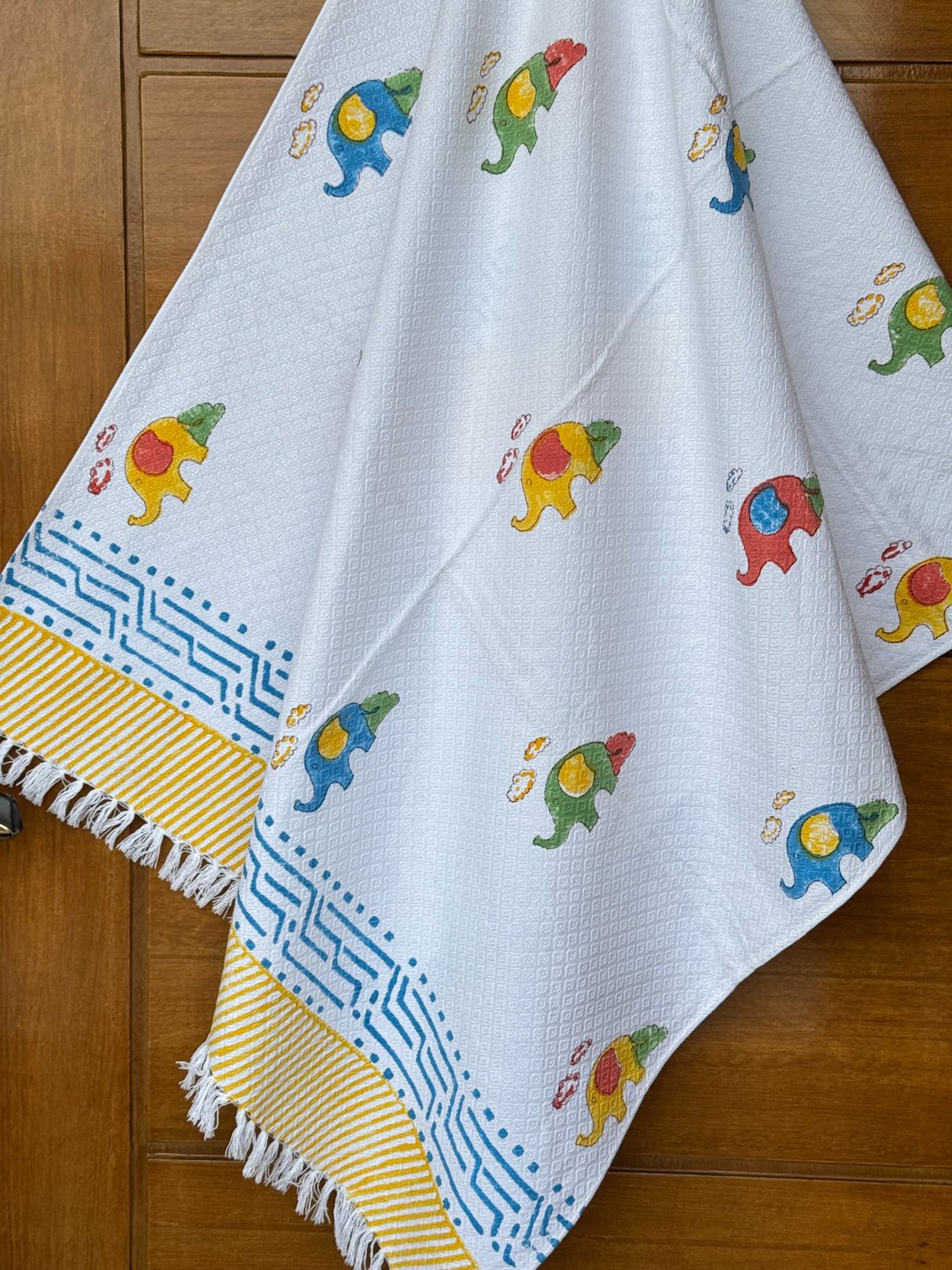 Lightweight Elephant Cotton Towel – Skin-Friendly, House Party Return Favor