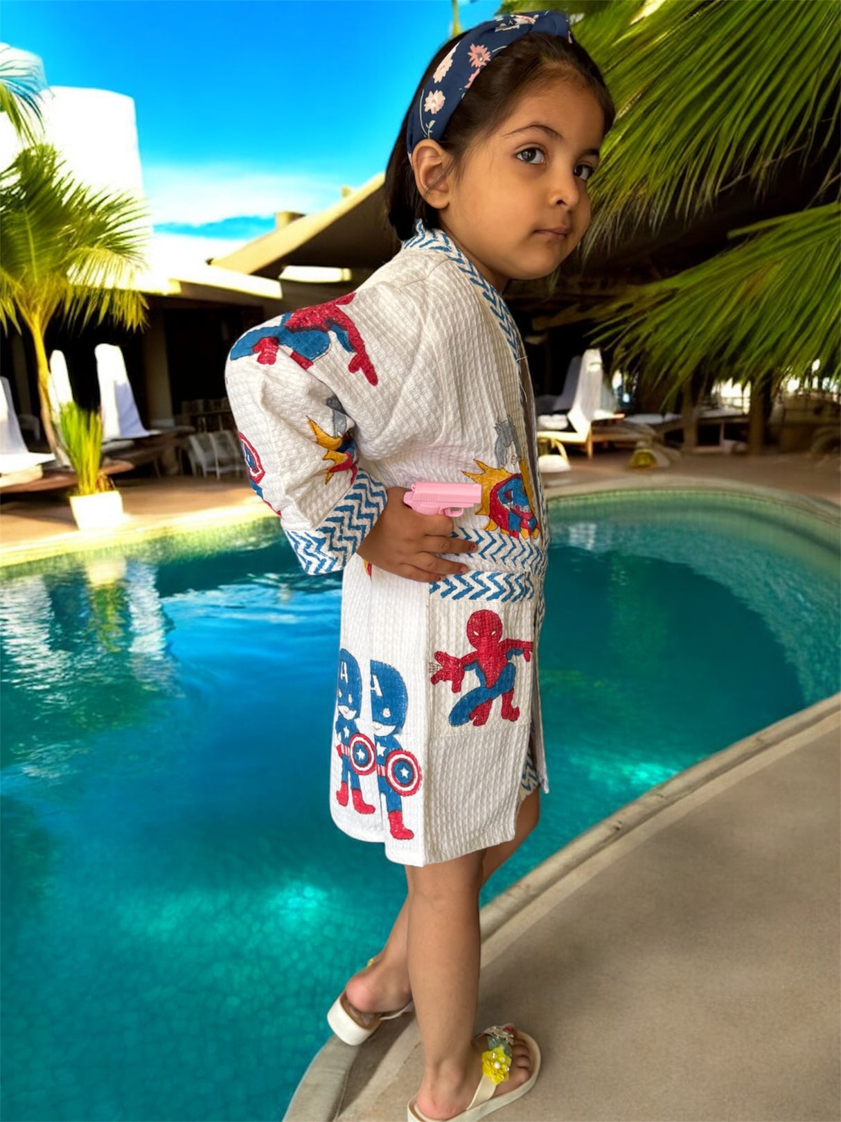 handmade kids bathrobes bulk supplier India for boutiques in Kuwait and UAE