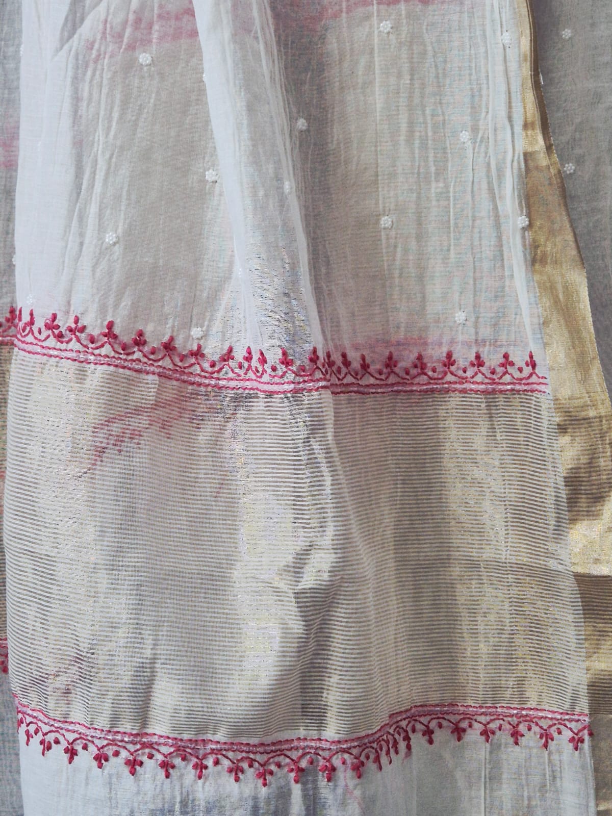 Under-the-Shade-of-Stars- Chikankari Chanderi-Mul-Unstitched-Suit-Set