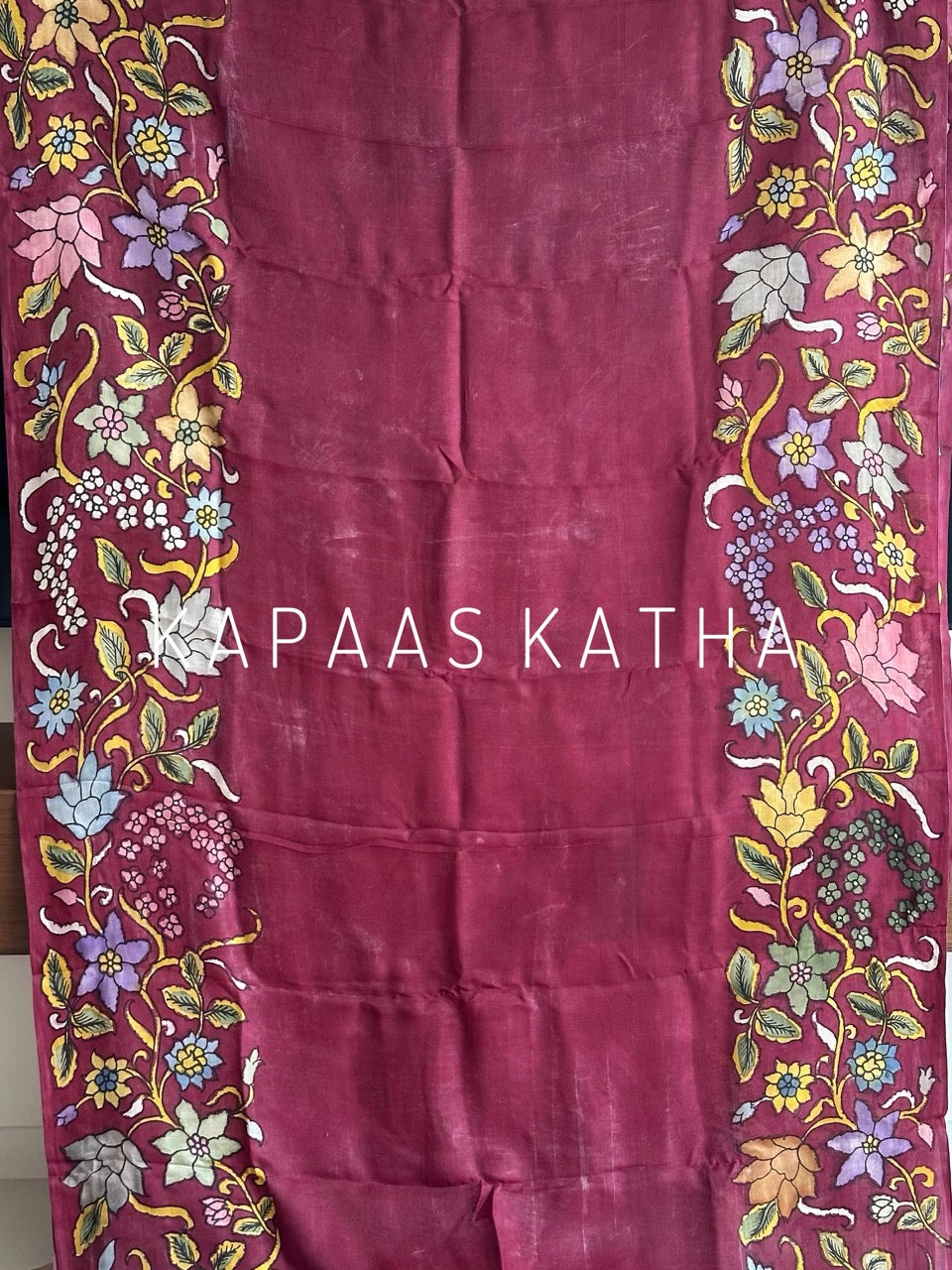 Gajji Silk Kalamkari Saree