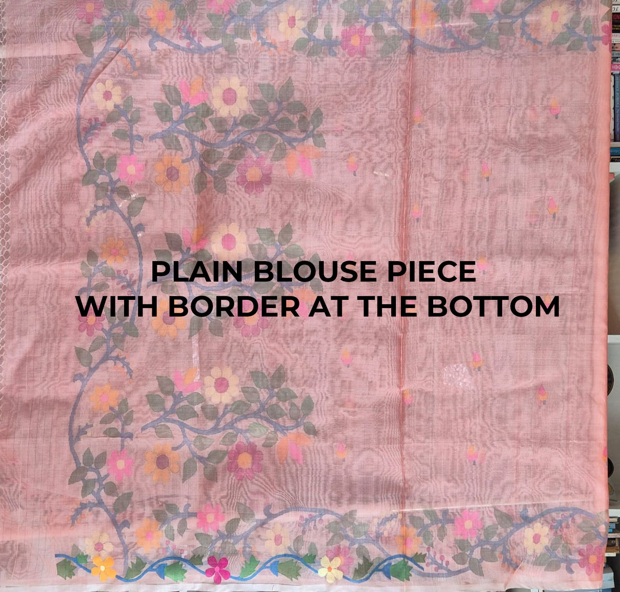 Aabroo Gulnar - Peach Handloom Muslin Silk Saree with Jamdani weaving