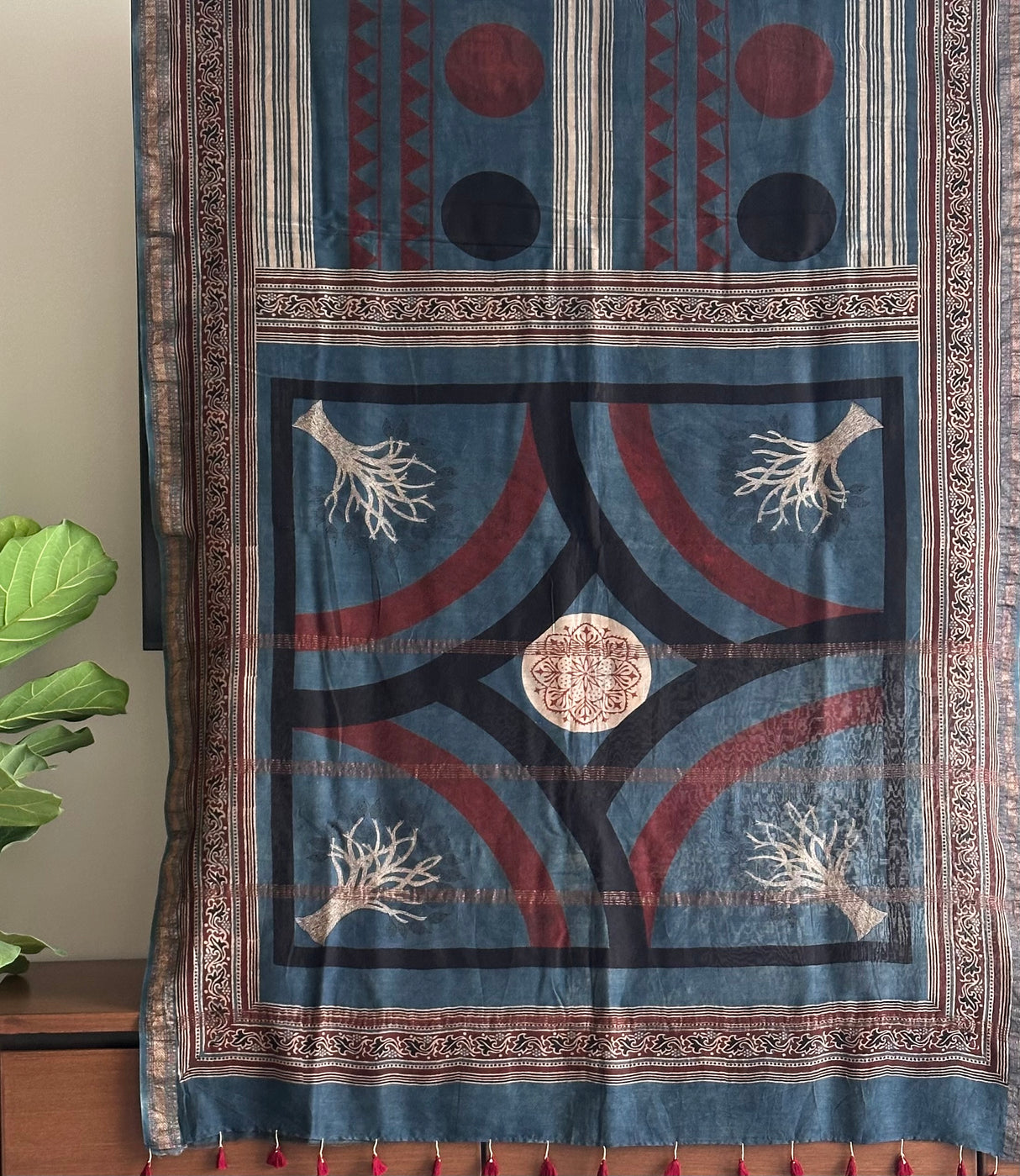 ajrakh-print-chanderi-silk-saree